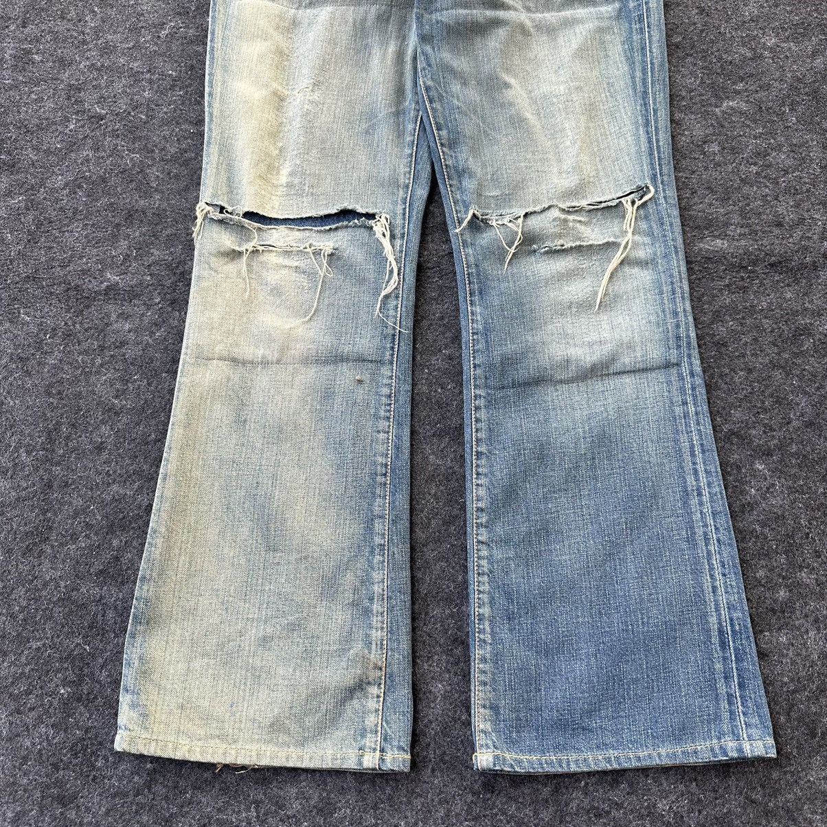 If Six Was Nine Blue Cult Made in Usa Flare Distressed Denim D671 Size US 30 / EU 46 - 3 Thumbnail