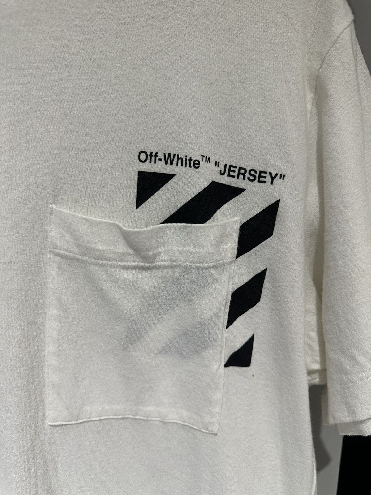 Off-White LASTDROP❗️off white "JERSEY" pocket tee Size US L / EU 52-54 / 3 - 3 Thumbnail