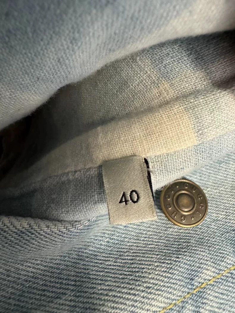 Gucci Gucci The logo behind the floral pattern makes an old denim Size US XXS / EU 40 - 6 Thumbnail