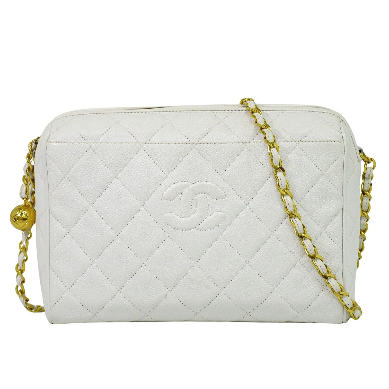 Chanel Chanel Vintage Diamond CC Camera Shoulder Bag Quilted Caviar Size ONE SIZE - 1 Thumbnail