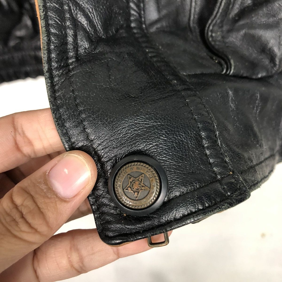Aero Leathers 🔥VINTAGE BIKER LEATHER JACKET FREEDOM MINK COLLAR Size US L / EU 52-54 / 3 - 18 Thumbnail