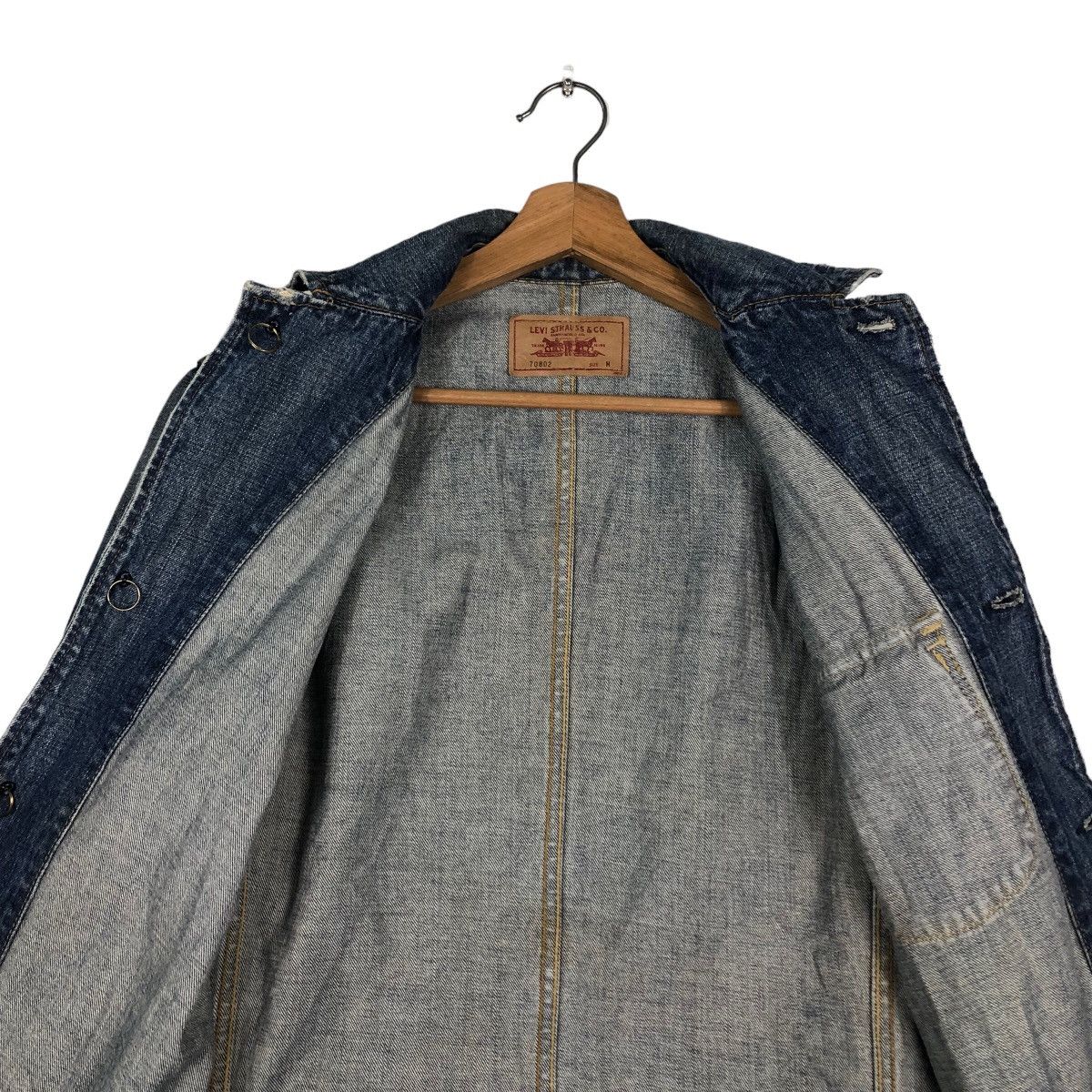 Levi's 🔥Vintage Chore Biker Denim Jacket Levi’s Big Pocket Size US M / EU 48-50 / 2 - 14 Thumbnail