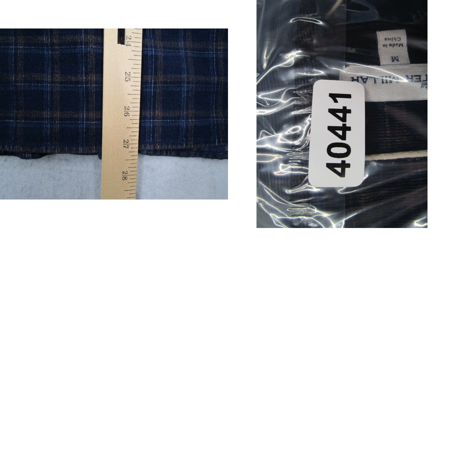 Peter Millar Peter Millar Shirt Mens Medium Blue Check Corduroy Button-Up Classic Casual Size US M / EU 48-50 / 2 - 8 Thumbnail