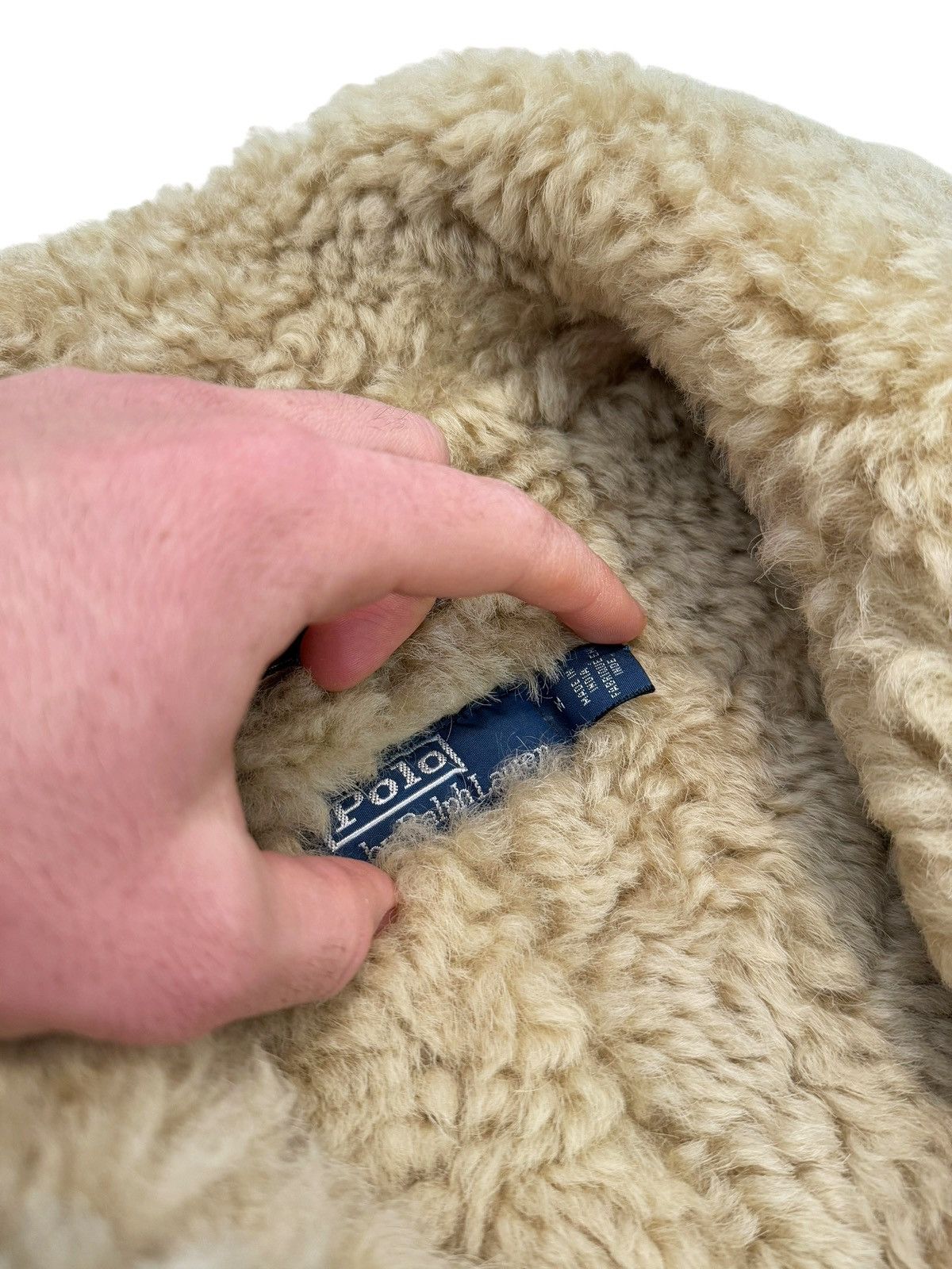 Polo Ralph Lauren Sample Shearling Leather Duffle Flight Coat Size US M / EU 48-50 / 2 - 9 Thumbnail