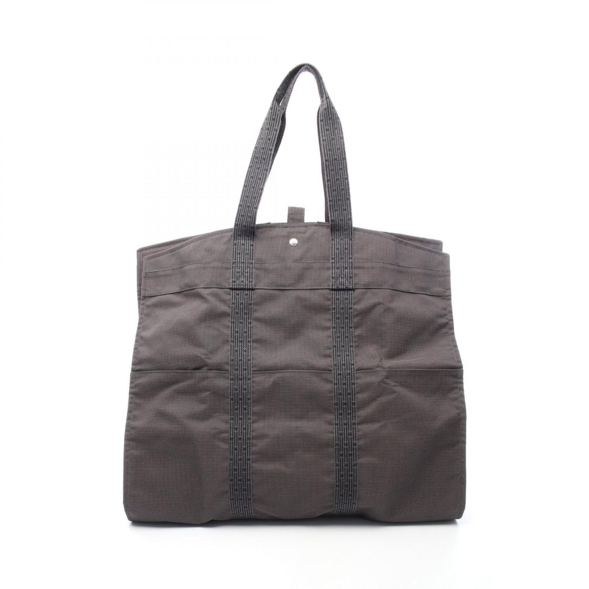 Hermes Hermes Herline handbag, nylon canvas, men's and women's, gray. Size ONE SIZE - 1 Thumbnail