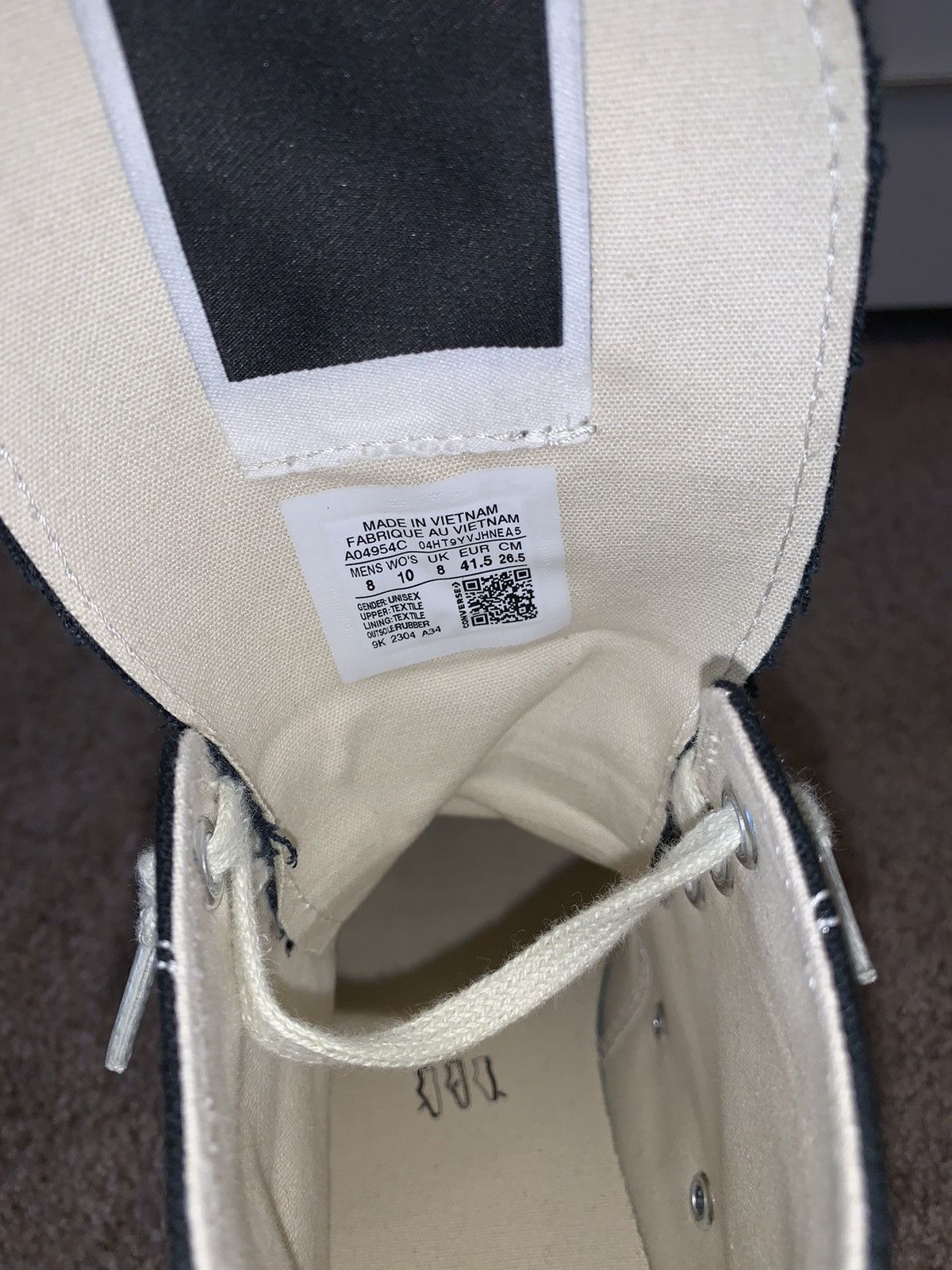Converse × Rick Owens × Rick Owens Drkshdw RICK OWENS x CONVERSE - DBLSTAR BLACK / SPECKLED OFFWHITE Size US 10 / IT 40 - 5 Thumbnail