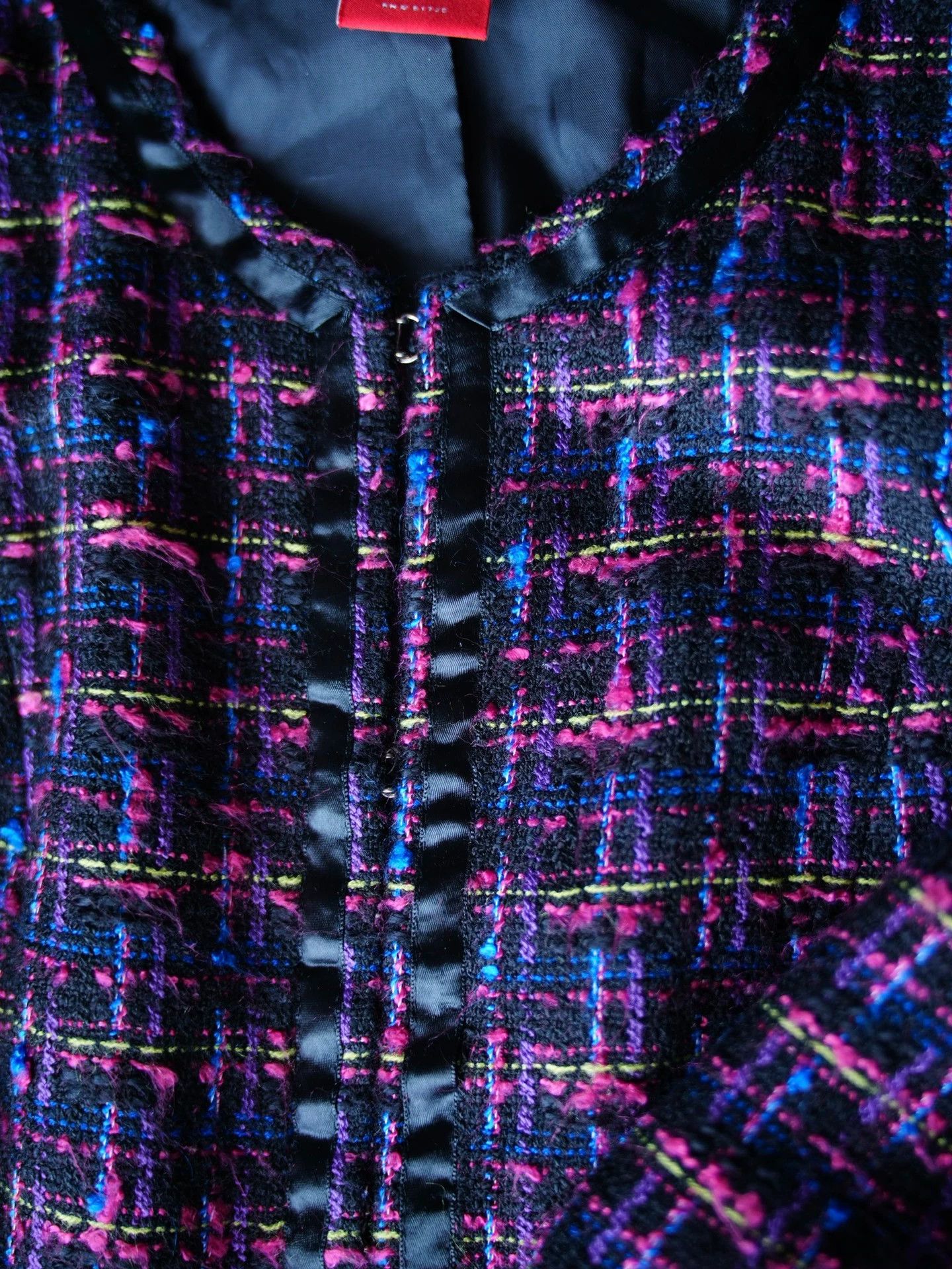 Oscar De La Renta Oscar de la renta Vntg Purple Tweed Skirt Suit 12 Size XL / US 12-14 / IT 48-50 - 9 Thumbnail