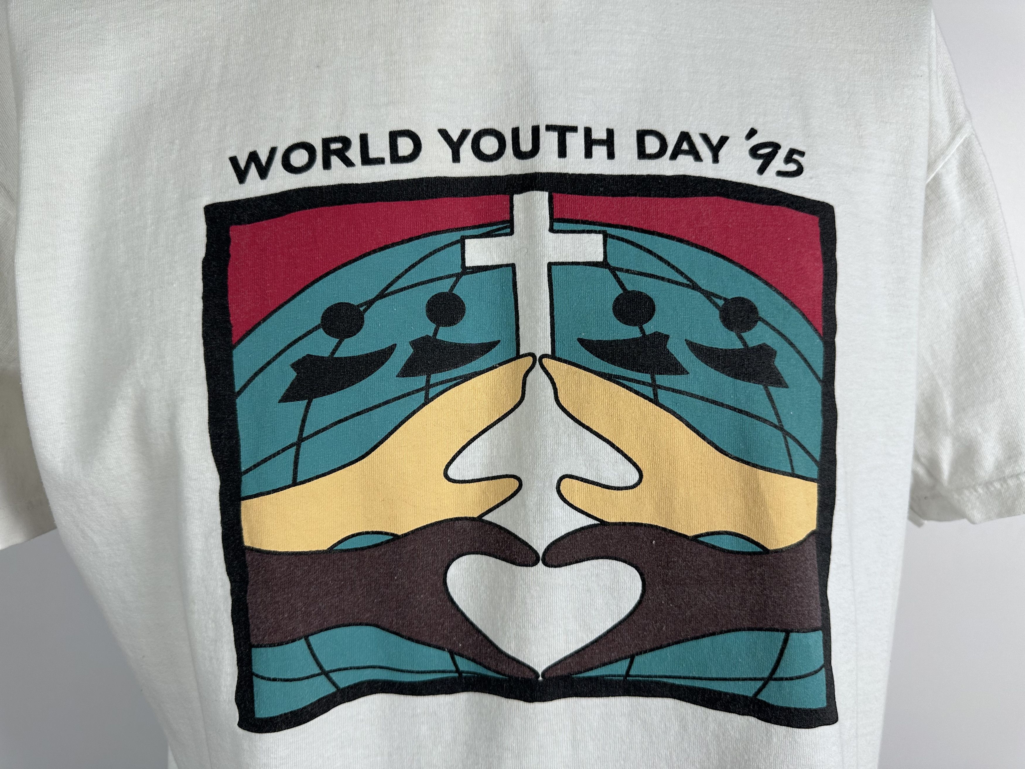 Vintage Vintage World Youth Day 1995 T Shirt Size M Size US M / EU 48-50 / 2 - 3 Thumbnail