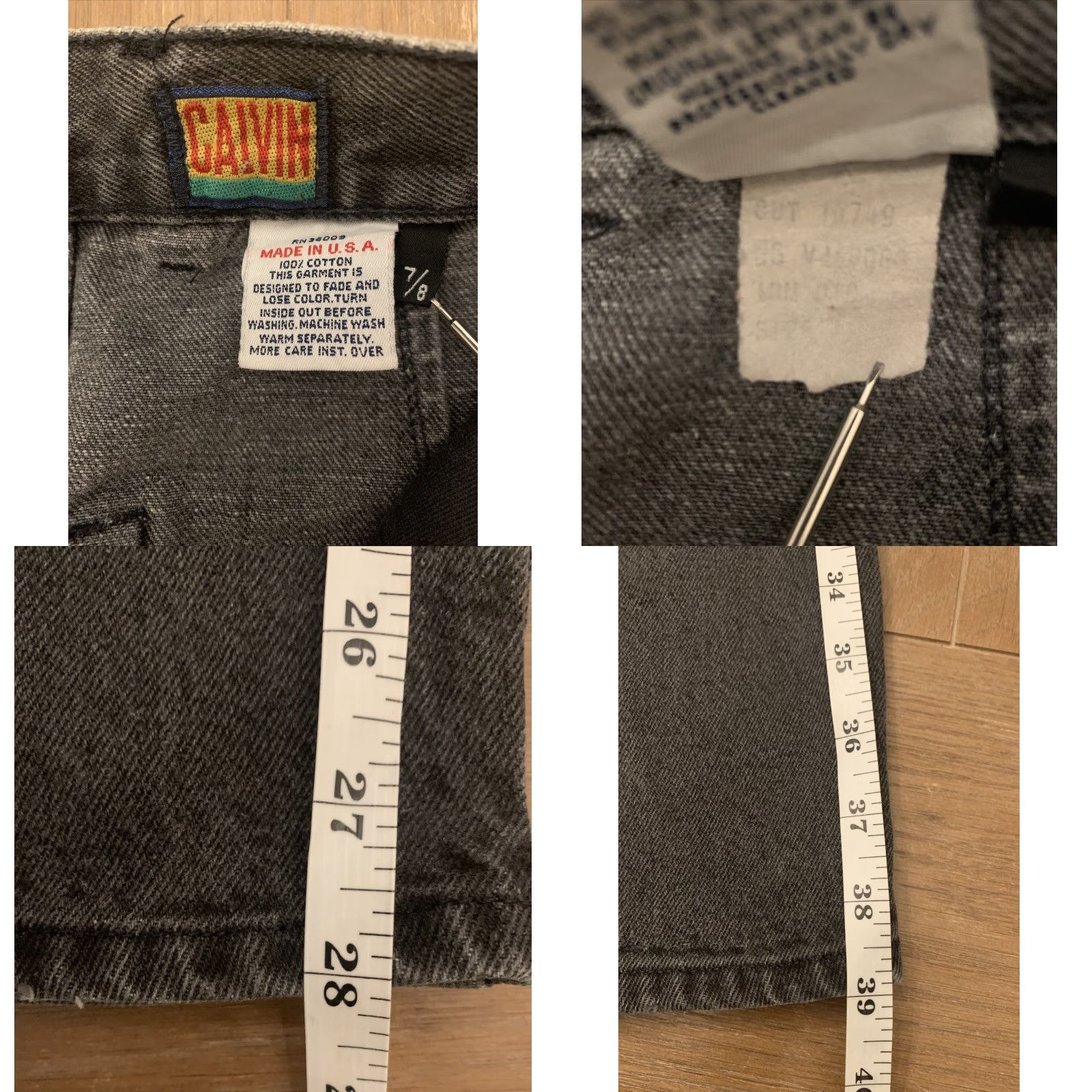 Calvin Klein VINTAGE Calvin Klein Skinny Jeans Womens Size 7/8 Black Faded Size 28" / US 6 / IT 42 - 8 Thumbnail