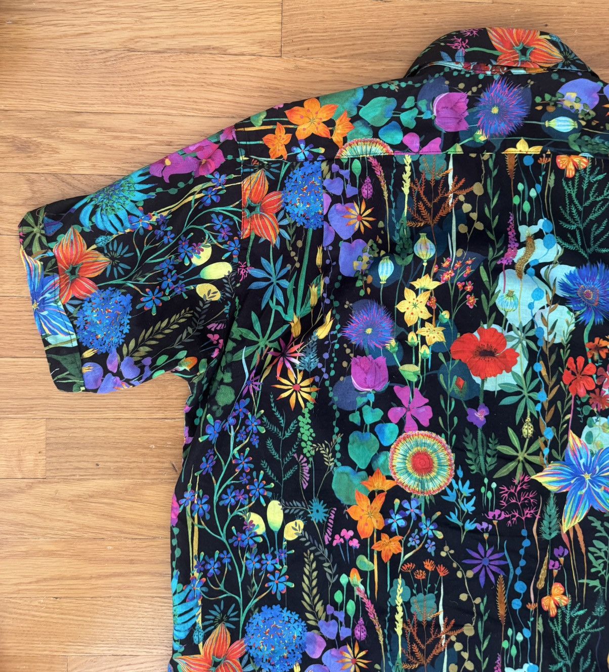 Engineered Garments Engineered Garments Black Floral Lawn Camp Shirt Size US S / EU 44-46 / 1 - 7 Thumbnail