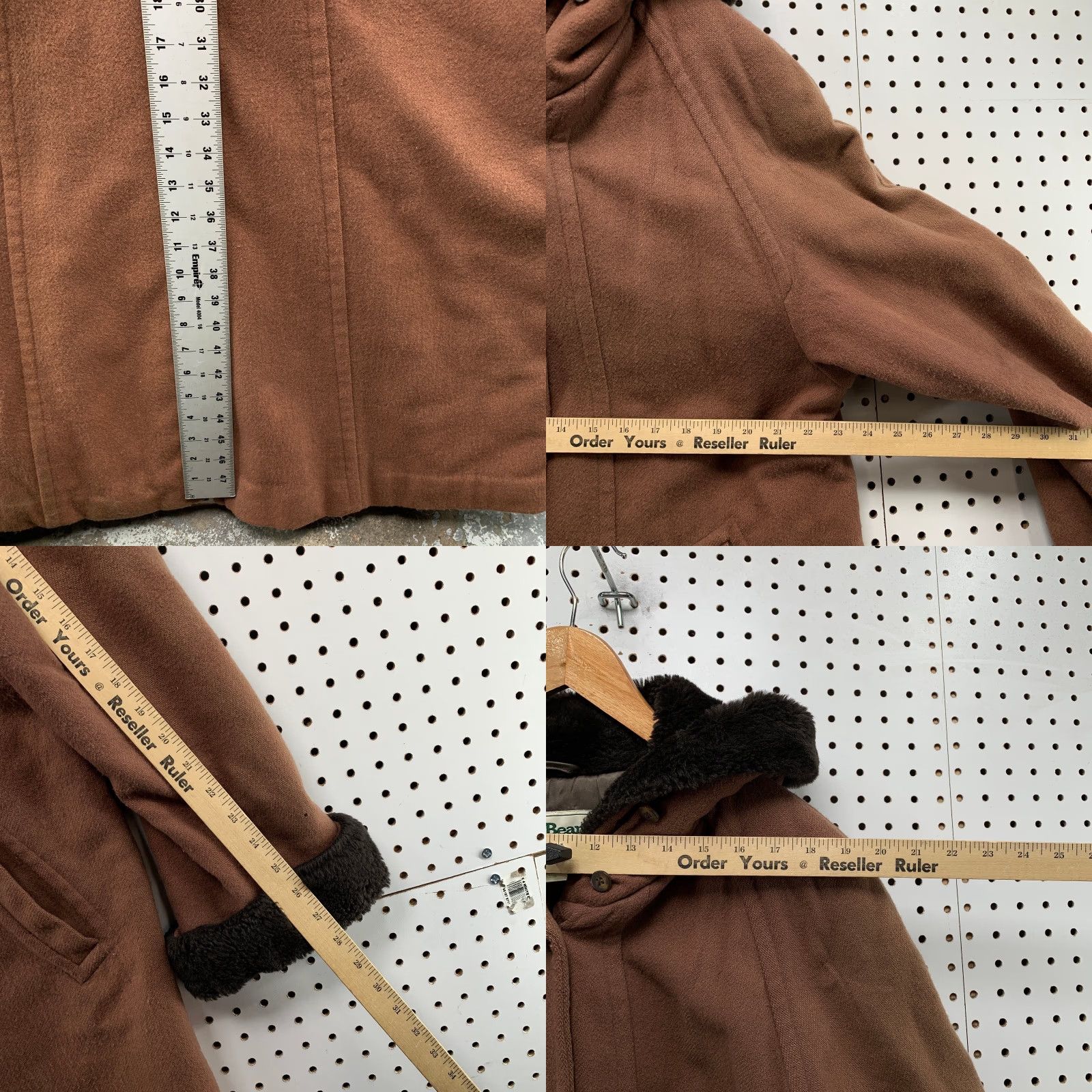 Vintage VINTAGE L.L.Bean Coat Wool Alpaca Brown Insulated Faux Fur Hood Women M Size M / US 6-8 / IT 42-44 - 8 Thumbnail