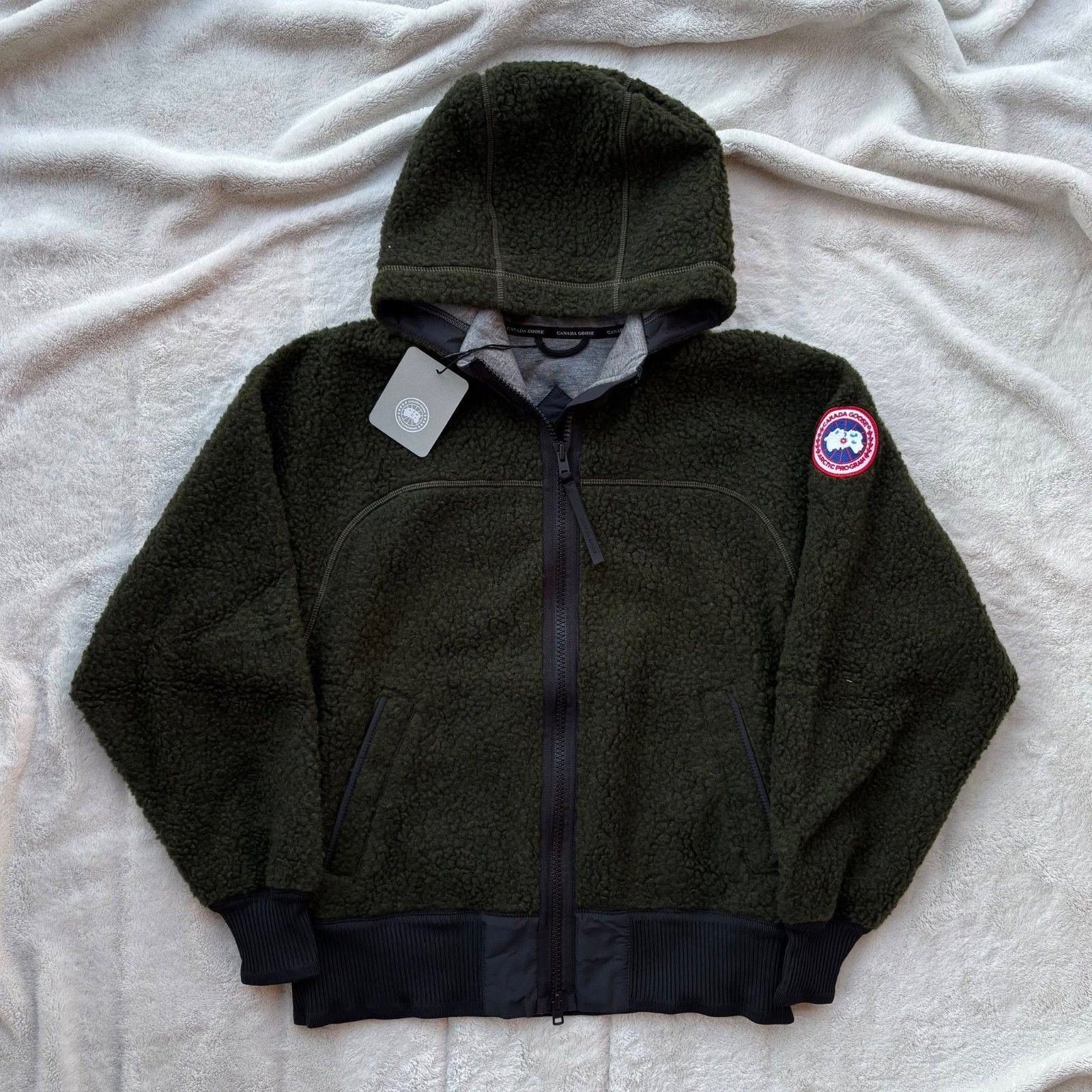 Canada Goose Canada Goose Dark Sage Simcoe Hooded Fleece Jacket - Small Size S / US 4 / IT 40 - 1 Thumbnail