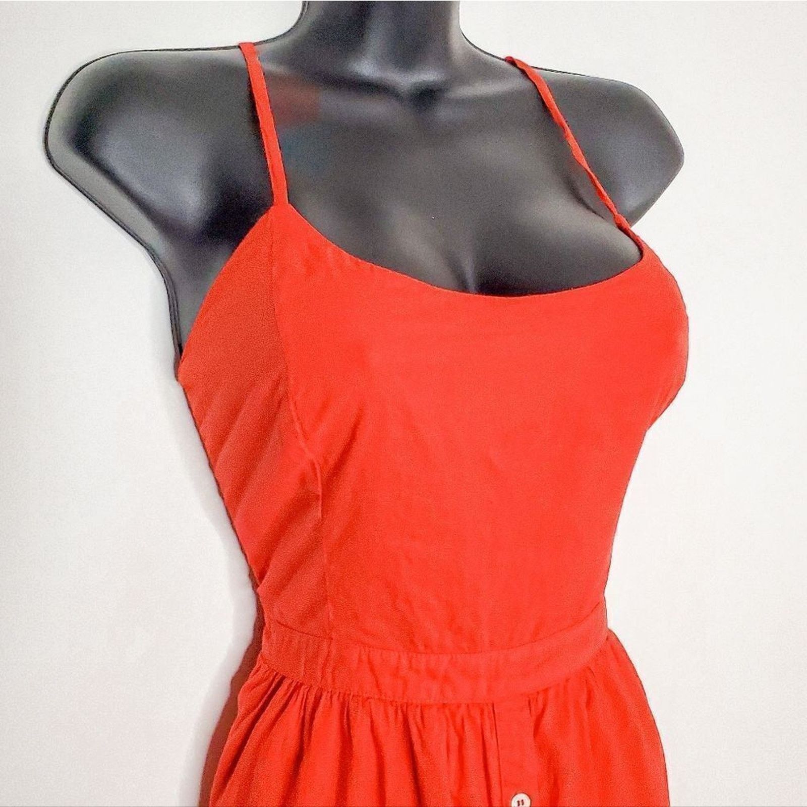 Xirena Xirena Red Torch Lena Strappy Button Front Maxi Dress Sz L Size L / US 10 / IT 46 - 4 Thumbnail
