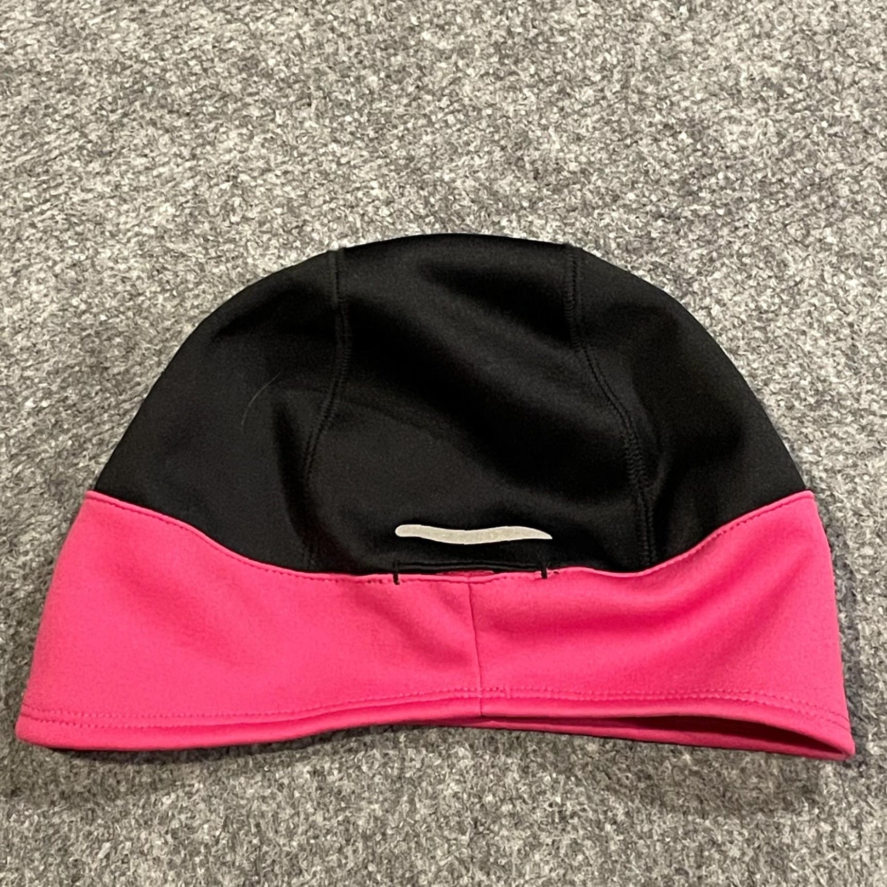 Nike Nike Thermal Fleece Lined Skull Cap Beanie Women Black Pink Ponytail Hole Running Training Winter Reflective Swoosh Logo One Size Adult Womens Size ONE SIZE - 3 Thumbnail