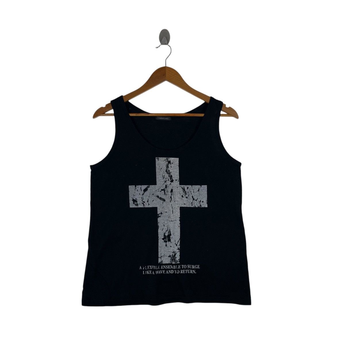 Japanese Brand CORNFLAKE Japan Cross Tank Top Shirt Size L / US 10 / IT 46 - 1 Thumbnail