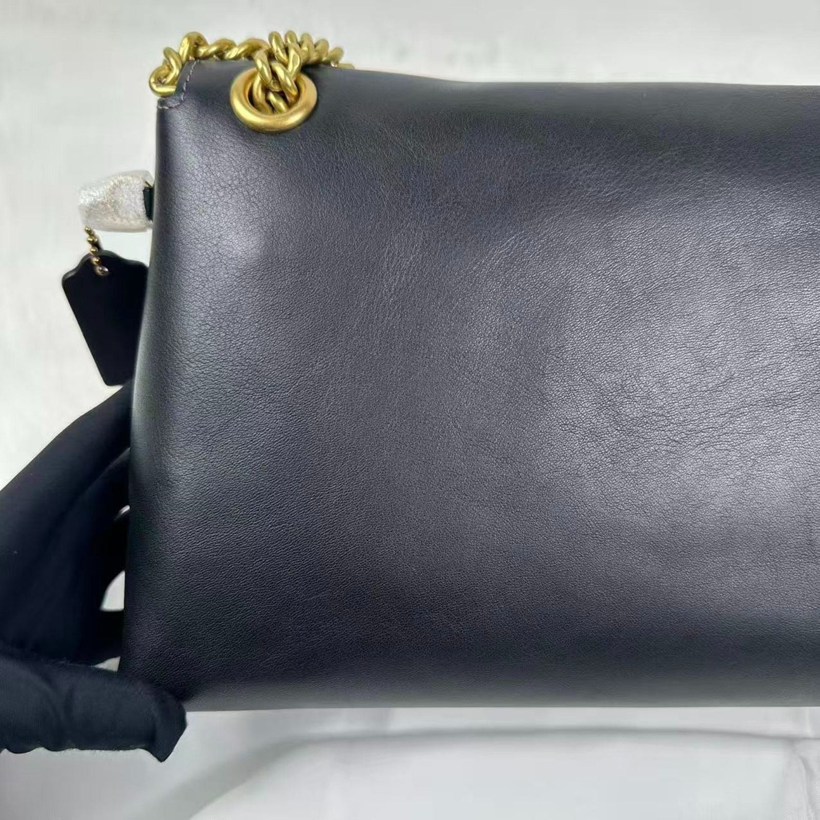 Coach Coach Chelsea Shoulder 30 Chain Natural Leather Brass Black Size ONE SIZE - 8 Thumbnail