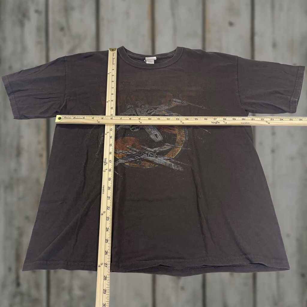 Star Wars VINTAGE Star Wars T-Shirt Logo White 90s X-WING FIGHTER Graphic Print Men L Brown Short Sleeve Crew Neck Size US L / EU 52-54 / 3 - 1 Thumbnail