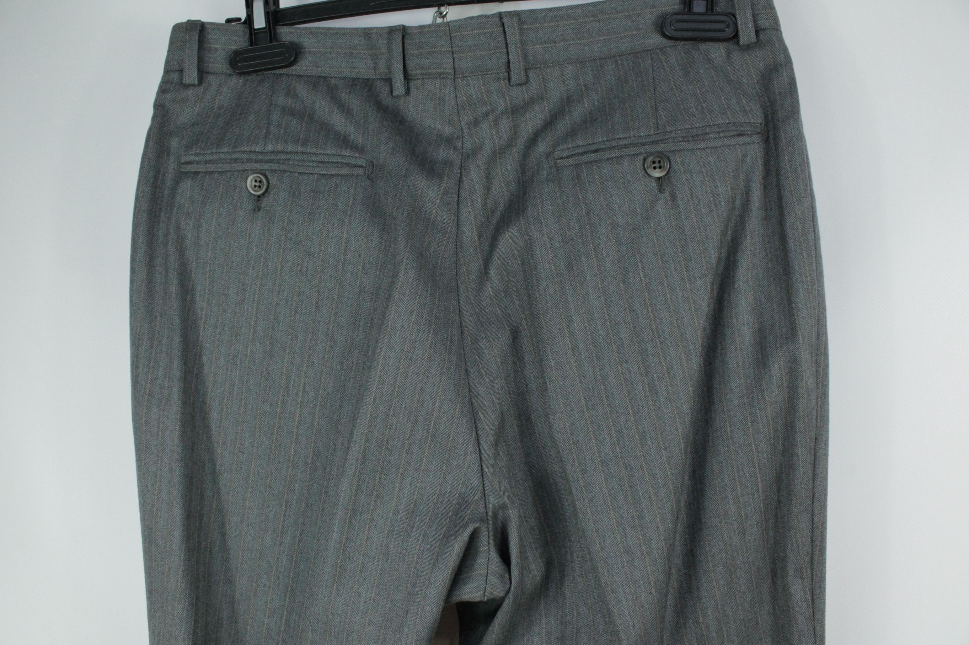 Versace Versace Micro Herringbone Gray Wool Formal Men's Suit Size 40R - 19 Thumbnail