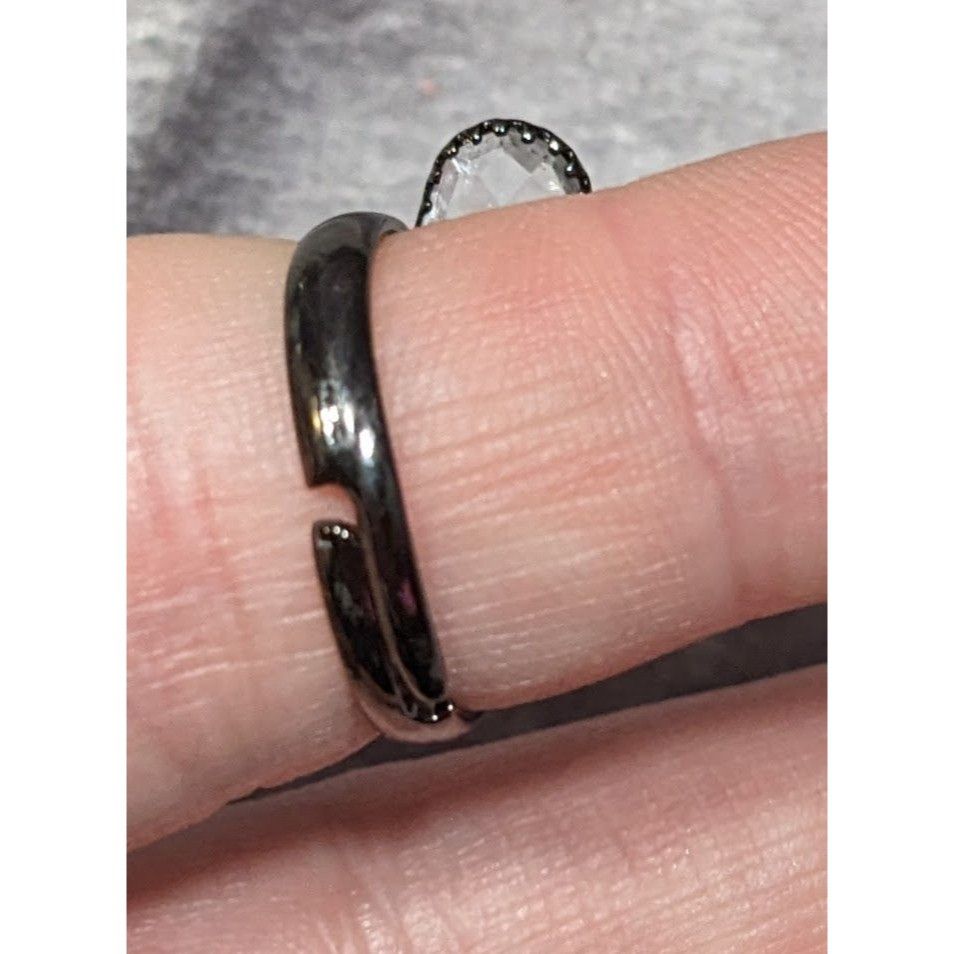 Other Whimsygoth Fairycore Black Dragonfly Adjustable Ring With Cl Size ONE SIZE - 10 Thumbnail