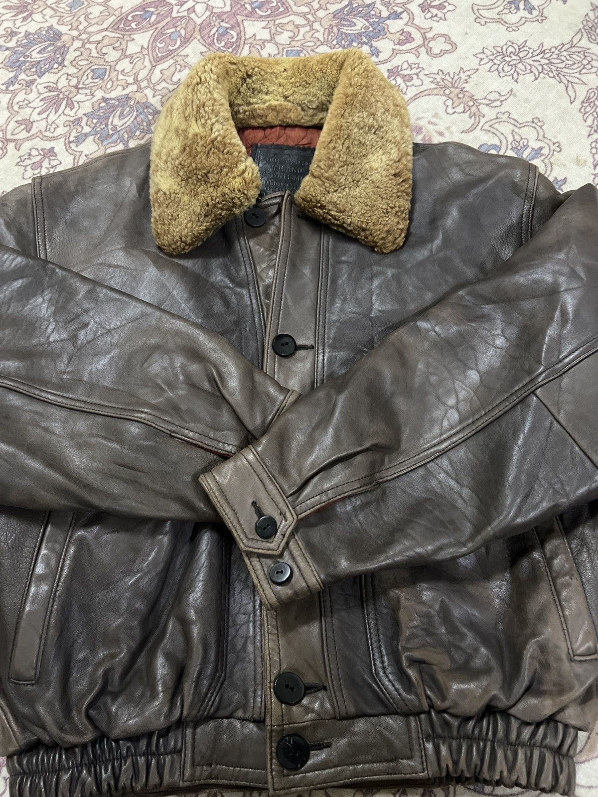 Vintage Very Nice Leather Jacket MILANO. (GJ37) Size US L / EU 52-54 / 3 - 16 Thumbnail