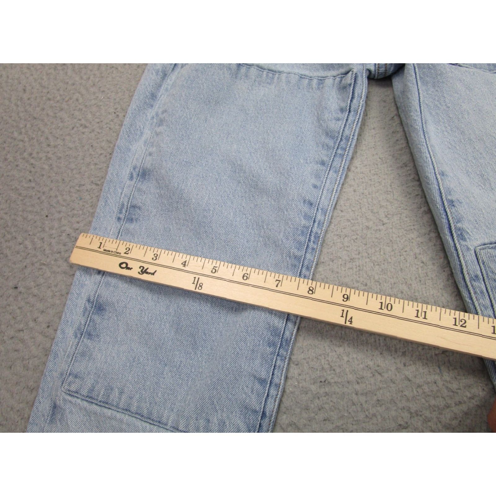 Frame VINTAGE FRAME Jeans Womens 25 Light Wash Le Nouveau Straight Hideaway Raw Hem Denim Distressed Crop Pockets High Rise 26in Inseam Womens Size 42" / US 20 - 5 Thumbnail