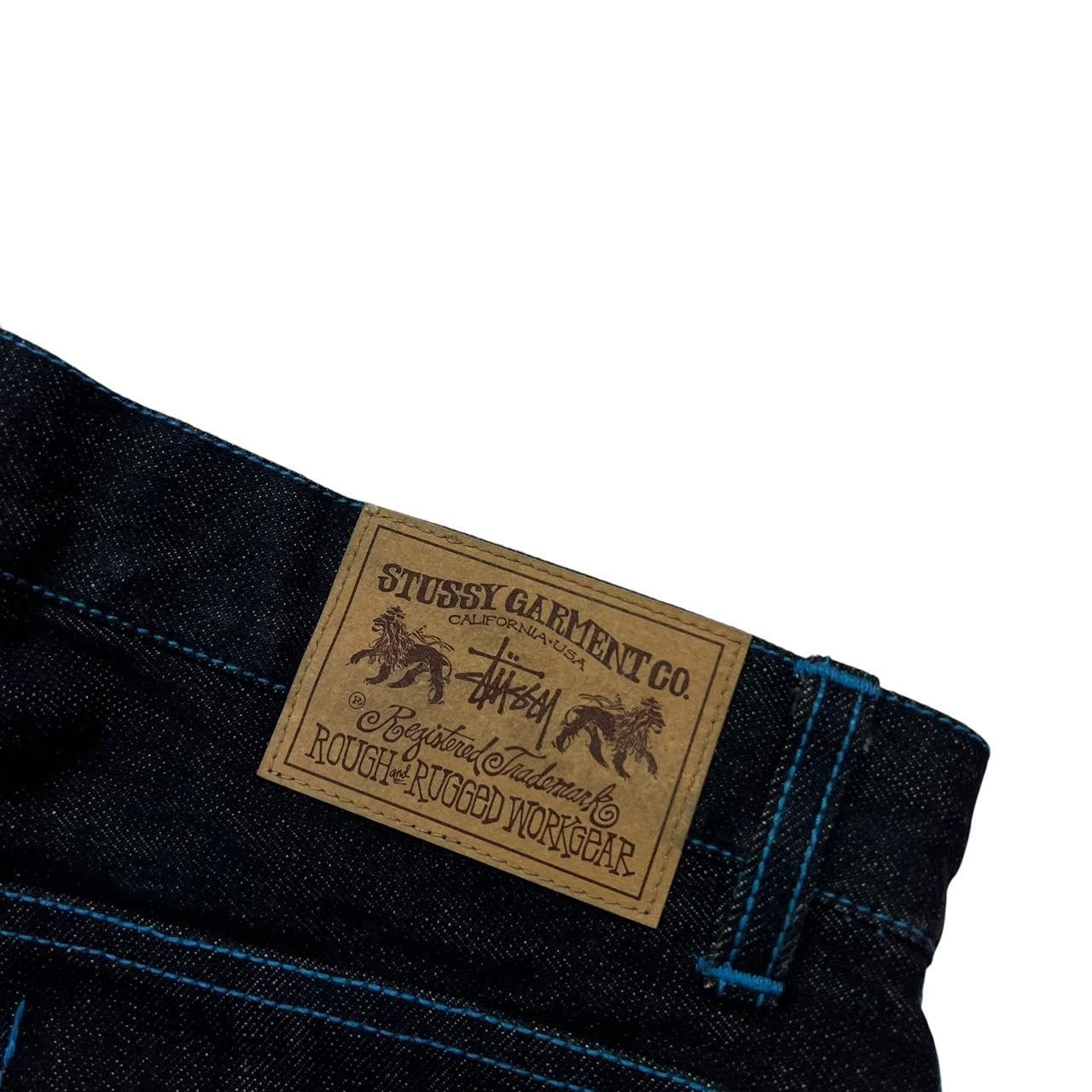 Stussy Vintage 2000s Stussy Spellout Denim Shorts / Jorts Waist 32 Size US 32 / EU 48 - 4 Thumbnail