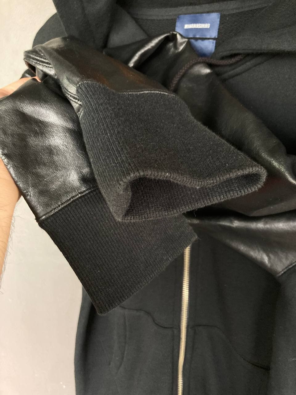 Maison MIHARA YASUHIRO MMY Faux Leather Sleeves Hoodie Size US M / EU 48-50 / 2 - 7 Thumbnail