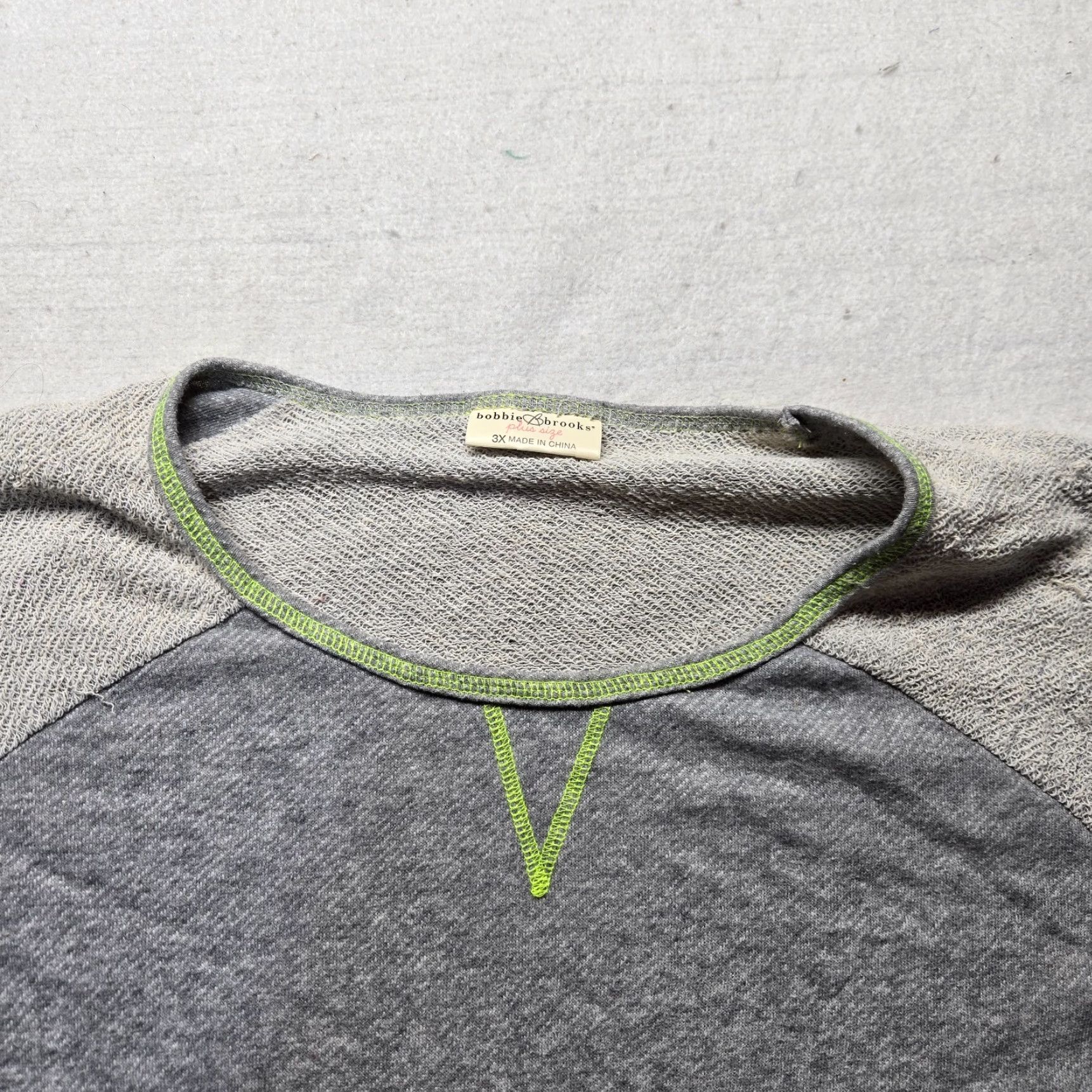 Vintage Bobby Brooks Sweater Pullover 3/4 Sleeve Adult Women 3X Gray Lightweight Cotton Blend Knit Round Neck Pullover Women Size XXL / US 16-18 / IT 52-54 - 2 Thumbnail