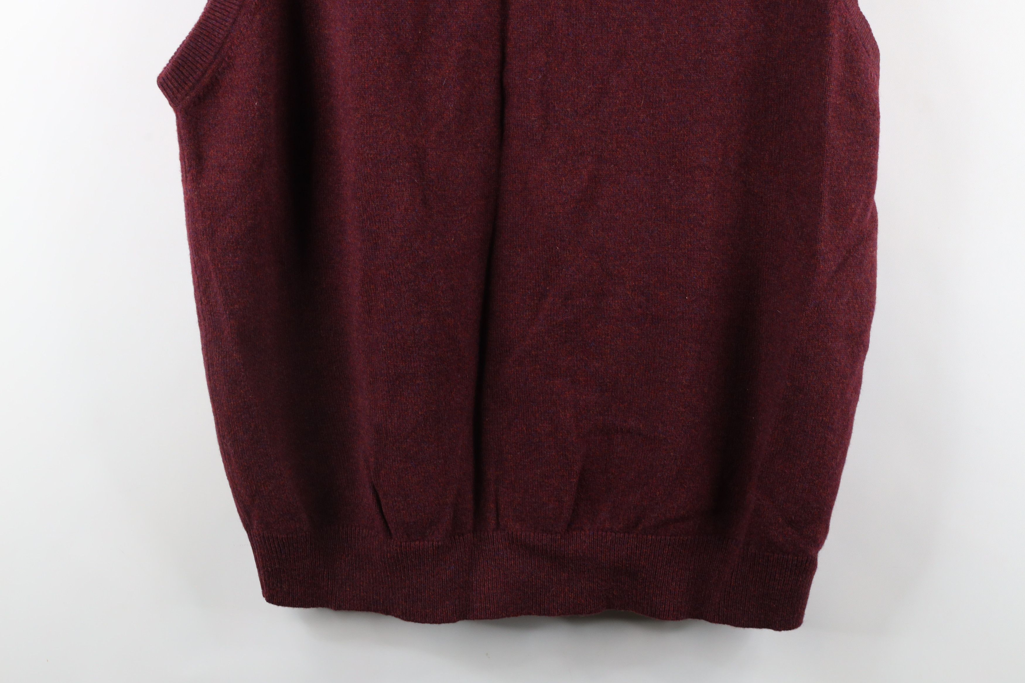 L.L. Bean × Vintage Vintage 90s LL Bean Knit V-Neck Sweater Vest Heather Red Size US XL / EU 56 / 4 - 7 Thumbnail