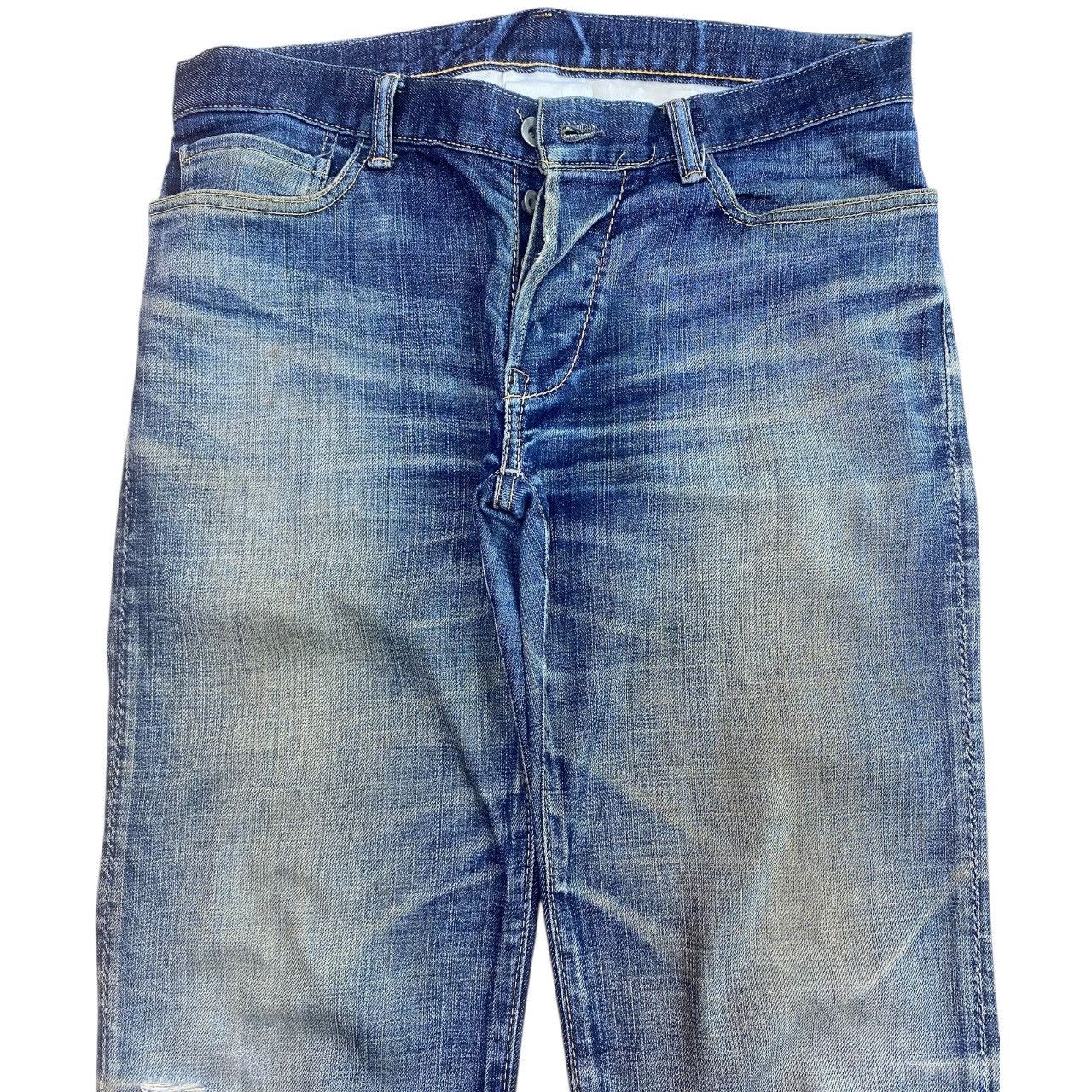 Other Japanese Brand Whiskers Faded Wash Style Loose Jeans Size US 33 - 2 Thumbnail