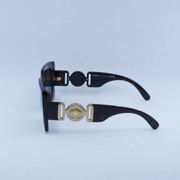Versace Versace VE4478U 108/87 Sunglasses Havana Square Frame Size ONE SIZE - 8 Thumbnail