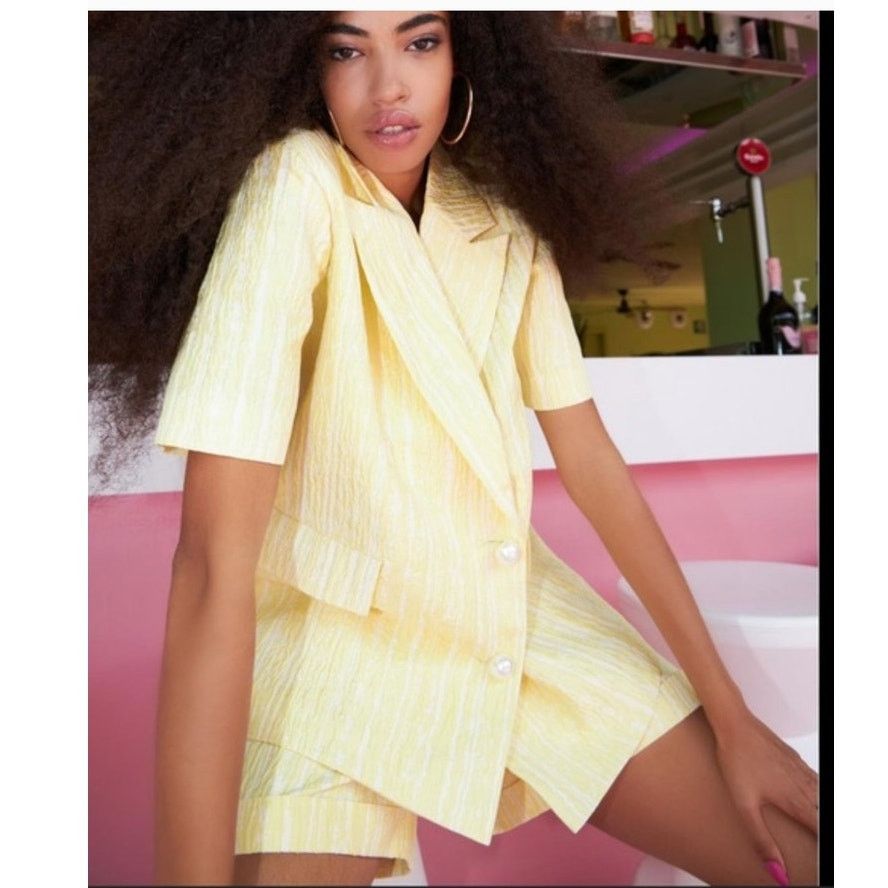 Free People New FREE PEOPLE X CRAS Sadie Blazer Suit and Shorts Set $438 Size S / US 4 / IT 40 - 1 Thumbnail