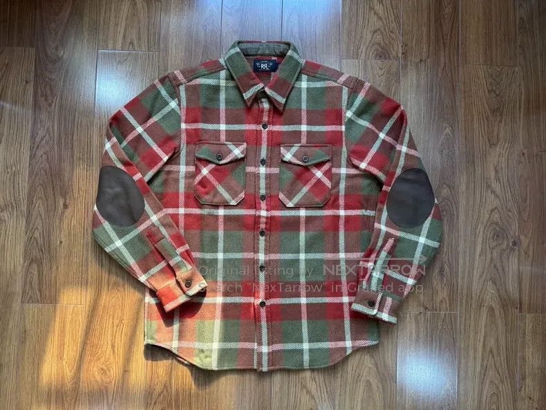 RRL Ralph Lauren RRL Ralph Lauren Thick plaid leather reinforced workwear l Size US L / EU 52-54 / 3 - 1 Thumbnail