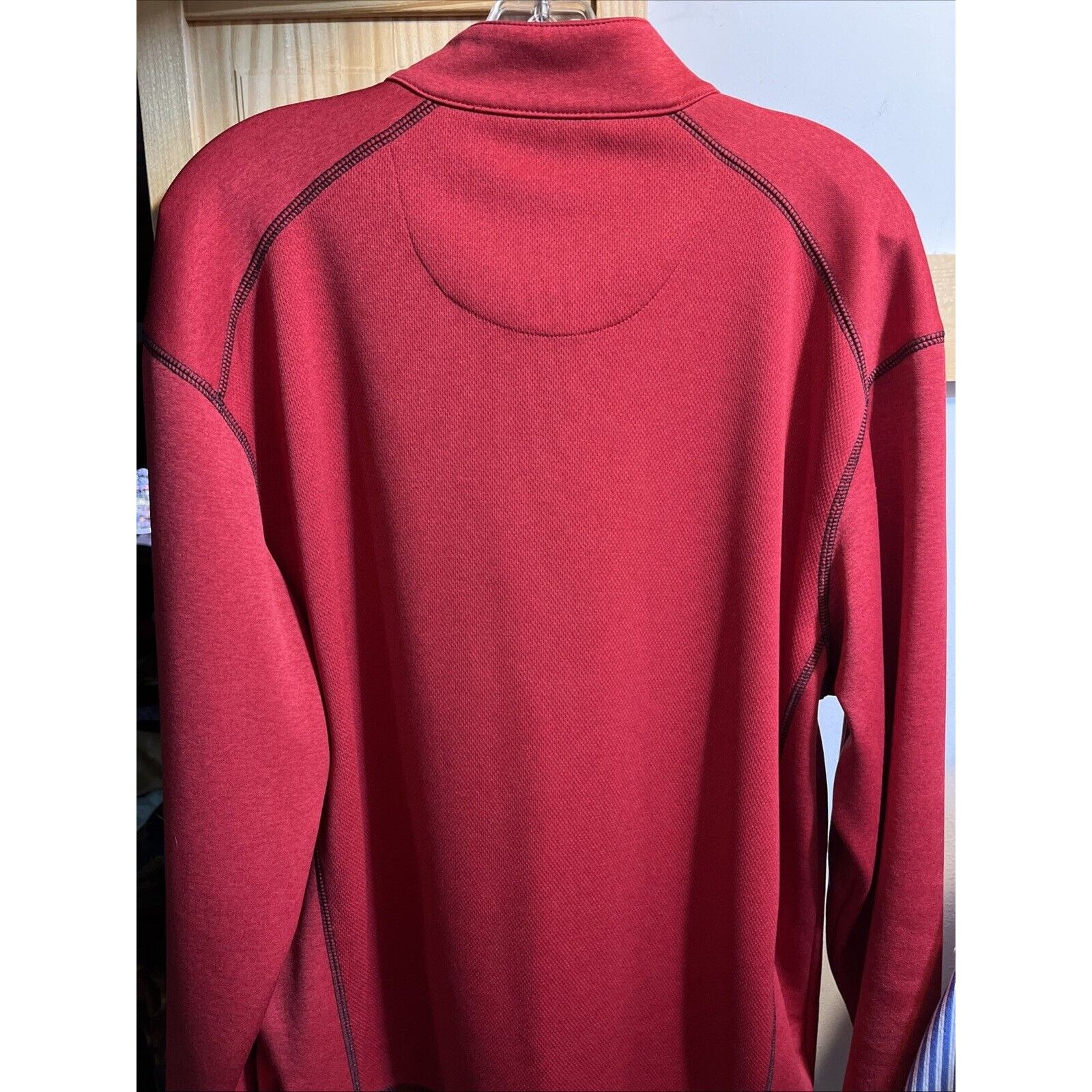 Lone Cypress By Pebble Beach Pebble Beach Performance Men’s L Red LS 1/4 Zip Windbreaker Size US L / EU 52-54 / 3 - 12 Thumbnail