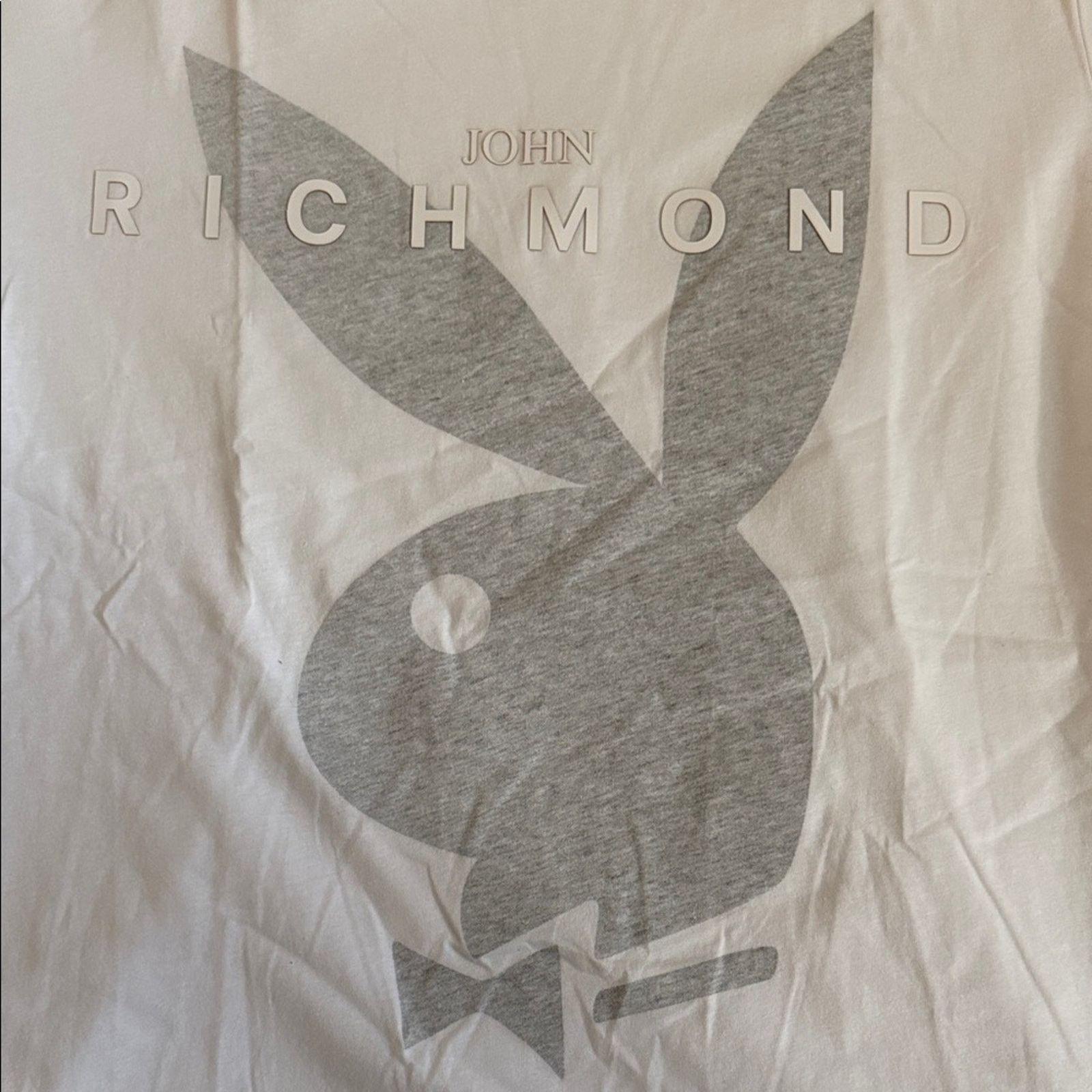 John Richmond John Richmond x PlayBoy White Tee with Gray playboy Size L Size US L / EU 52-54 / 3 - 2 Thumbnail