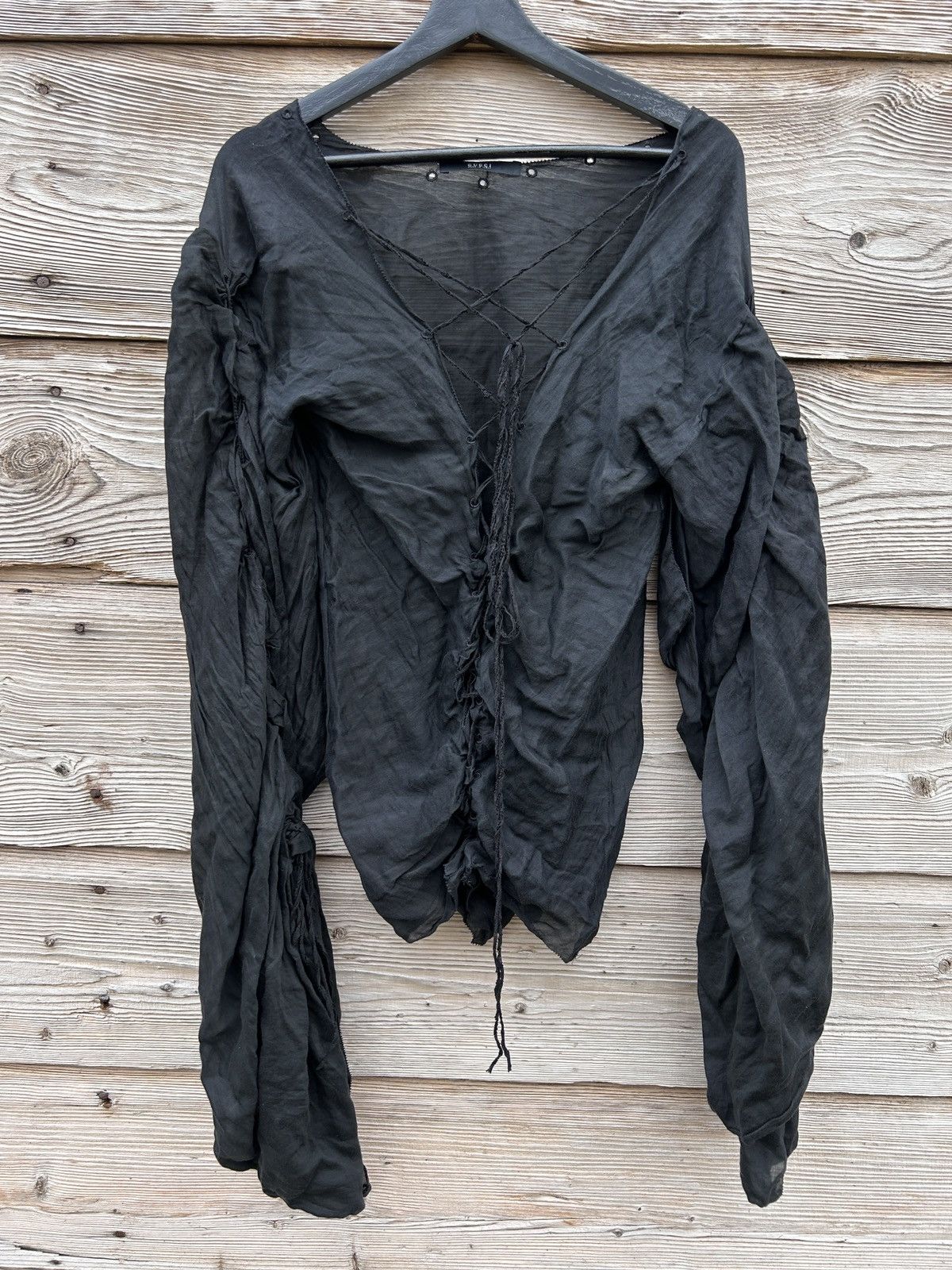 Gucci Gucci Tom Ford FW2002 Sheer Silk Corset Plunging Poet Sleeve Size M / US 6-8 / IT 42-44 - 5 Thumbnail