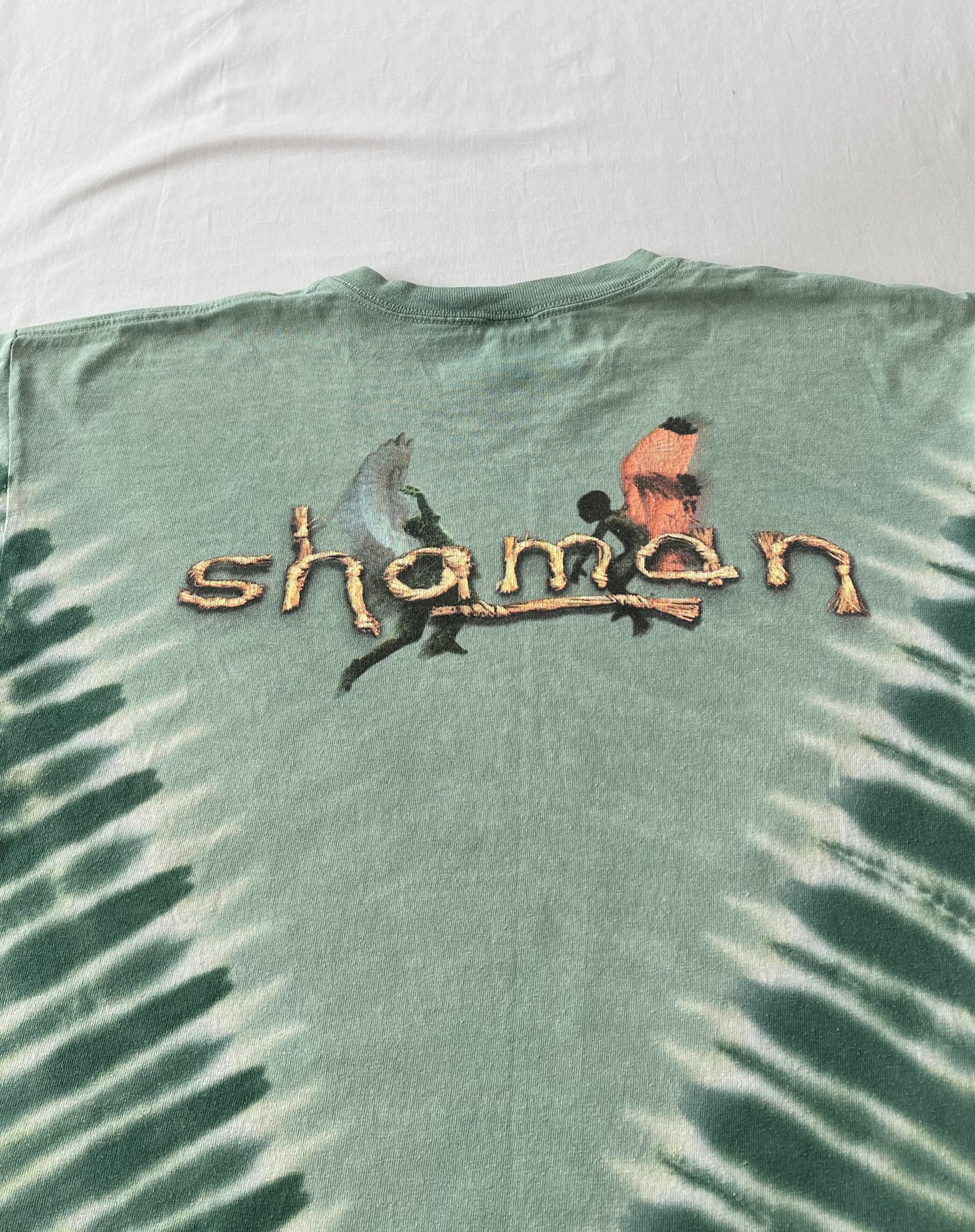 Band Tees Vintage 2003 Carlos Santana Shaman Tie Dye T-shirt Size US L / EU 52-54 / 3 - 14 Thumbnail
