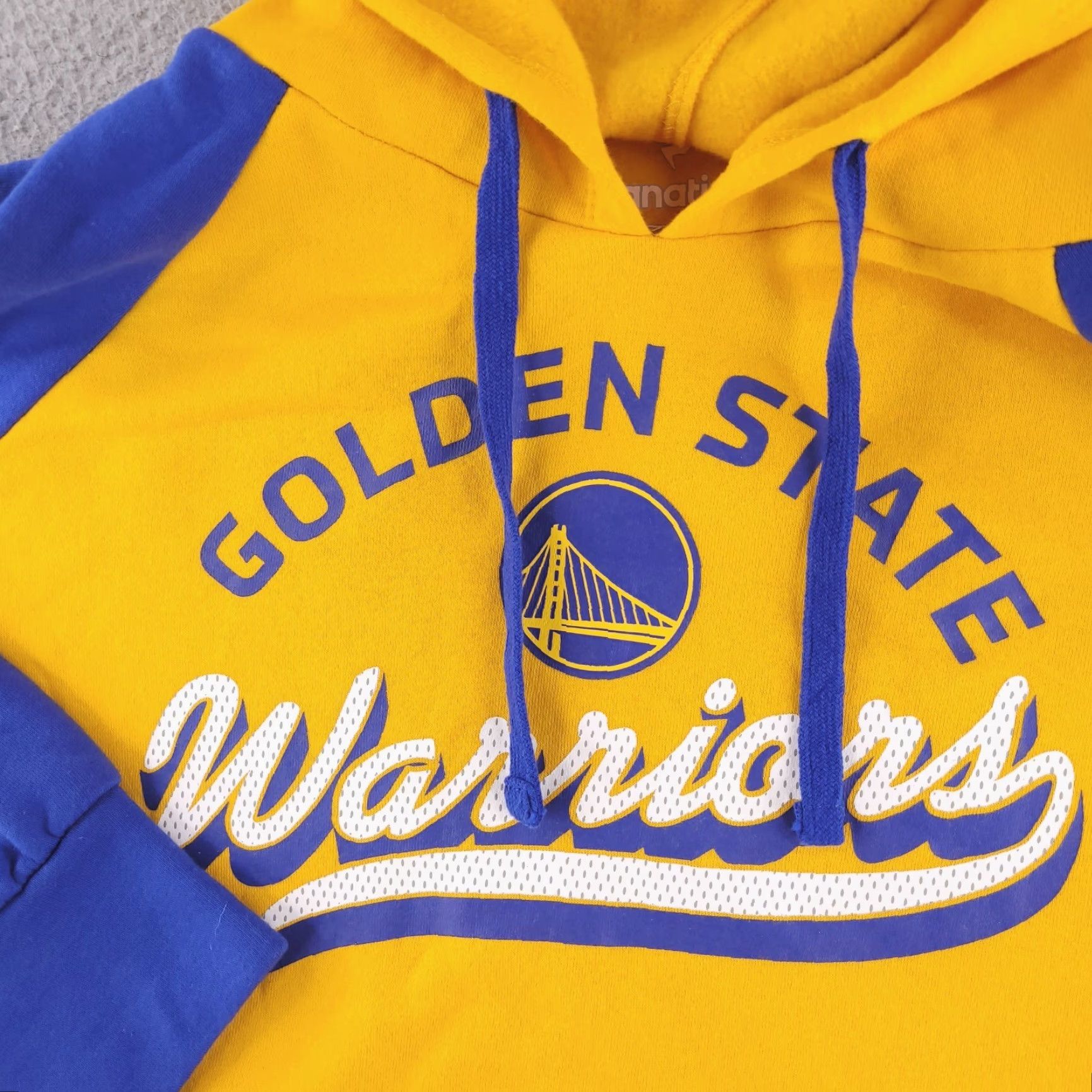 Vintage Fanatics Hoodie Womens XL Yellow Golden State Warrior NBA Curry Sweatshirt Size XL / US 12-14 / IT 48-50 - 3 Thumbnail