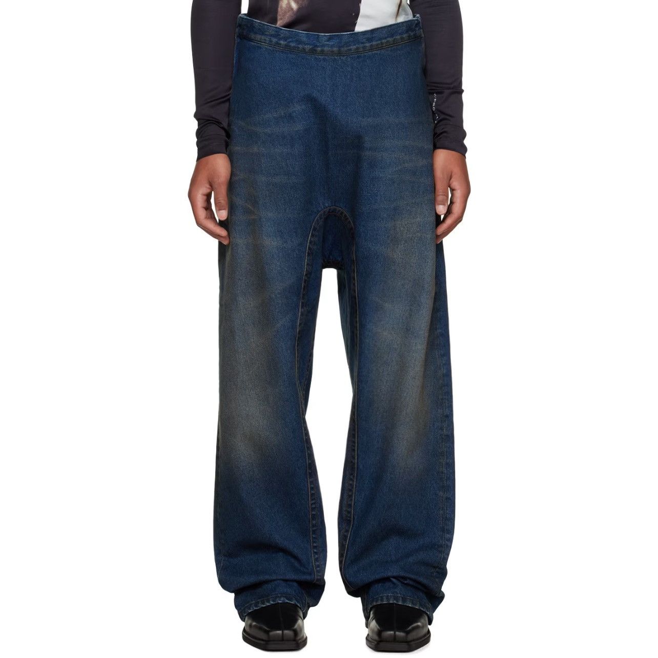 Y/Project Y/Project Blue Whisker Souffle Denim Jeans Size US 35 - 2 Thumbnail