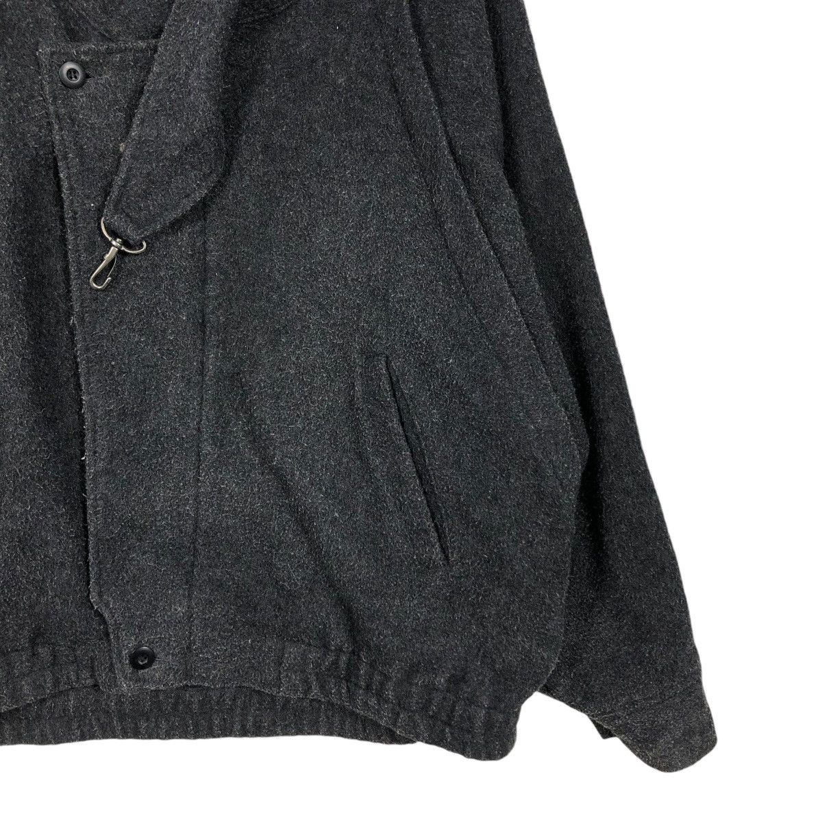 Vintage 🔥VINTAGE WOOL BOMBER JACKET BONDAGE HIDDEN COLLAR BIKER Size US M / EU 48-50 / 2 - 7 Thumbnail