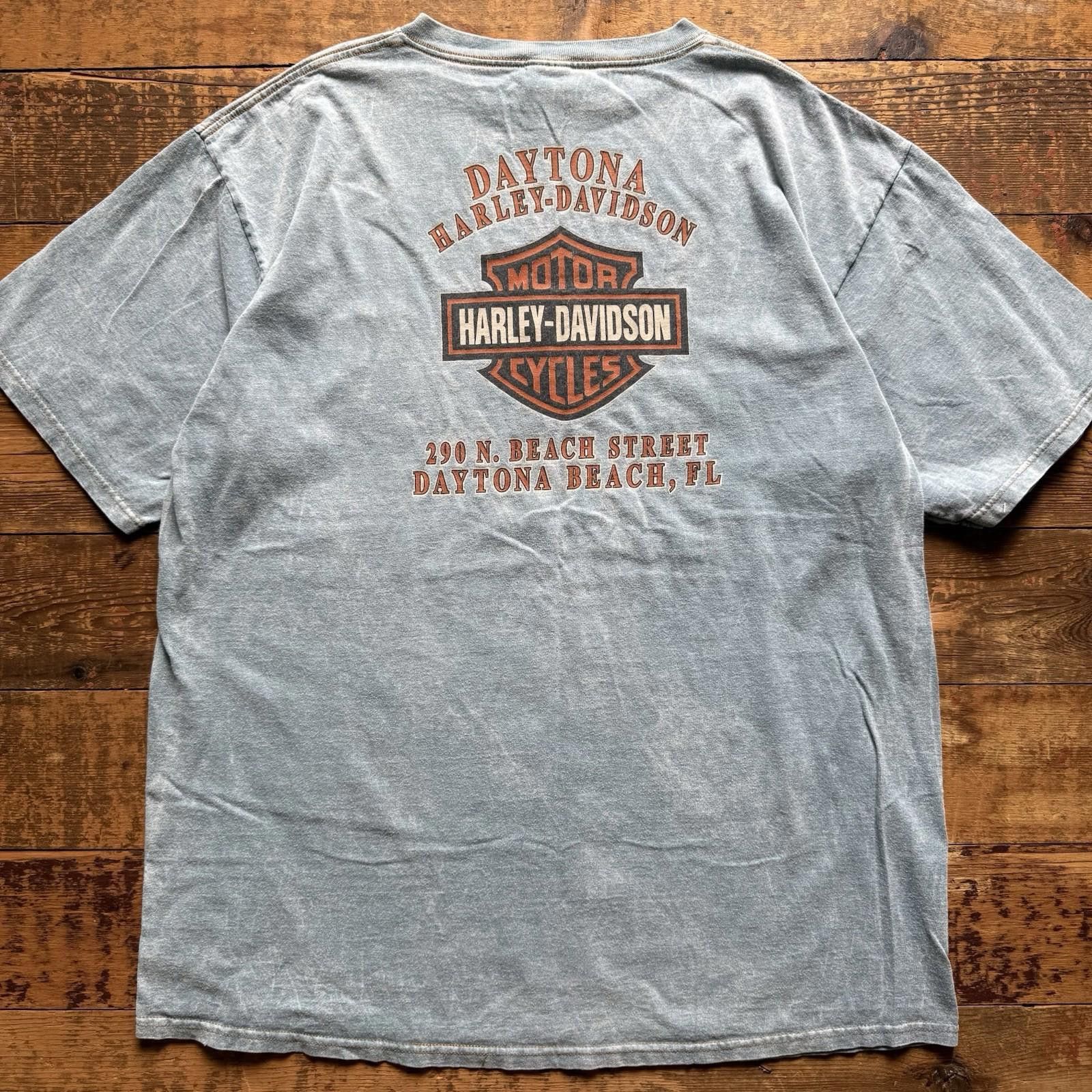 Harley Davidson Vintage Y2K Sun Faded Harley Davidson Daytona T Shirt Size US XXL / EU 58 / 5 - 2 Thumbnail