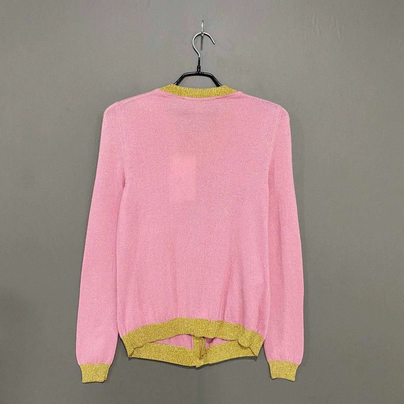 Gucci Gucci Pink gold-bordered gold-buttoned cardigan jacket Size XS / US 0-2 / IT 36-38 - 3 Thumbnail