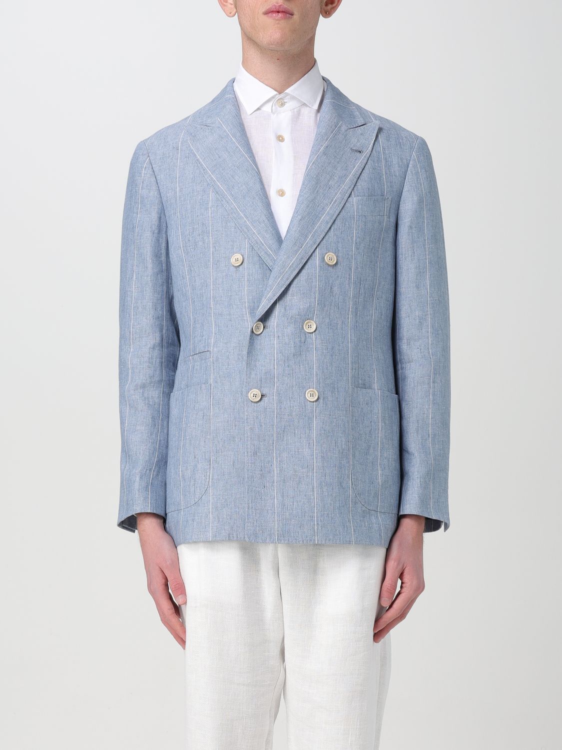 image of Brunello Cucinelli Suit Men Sky Blue (Size XL)
