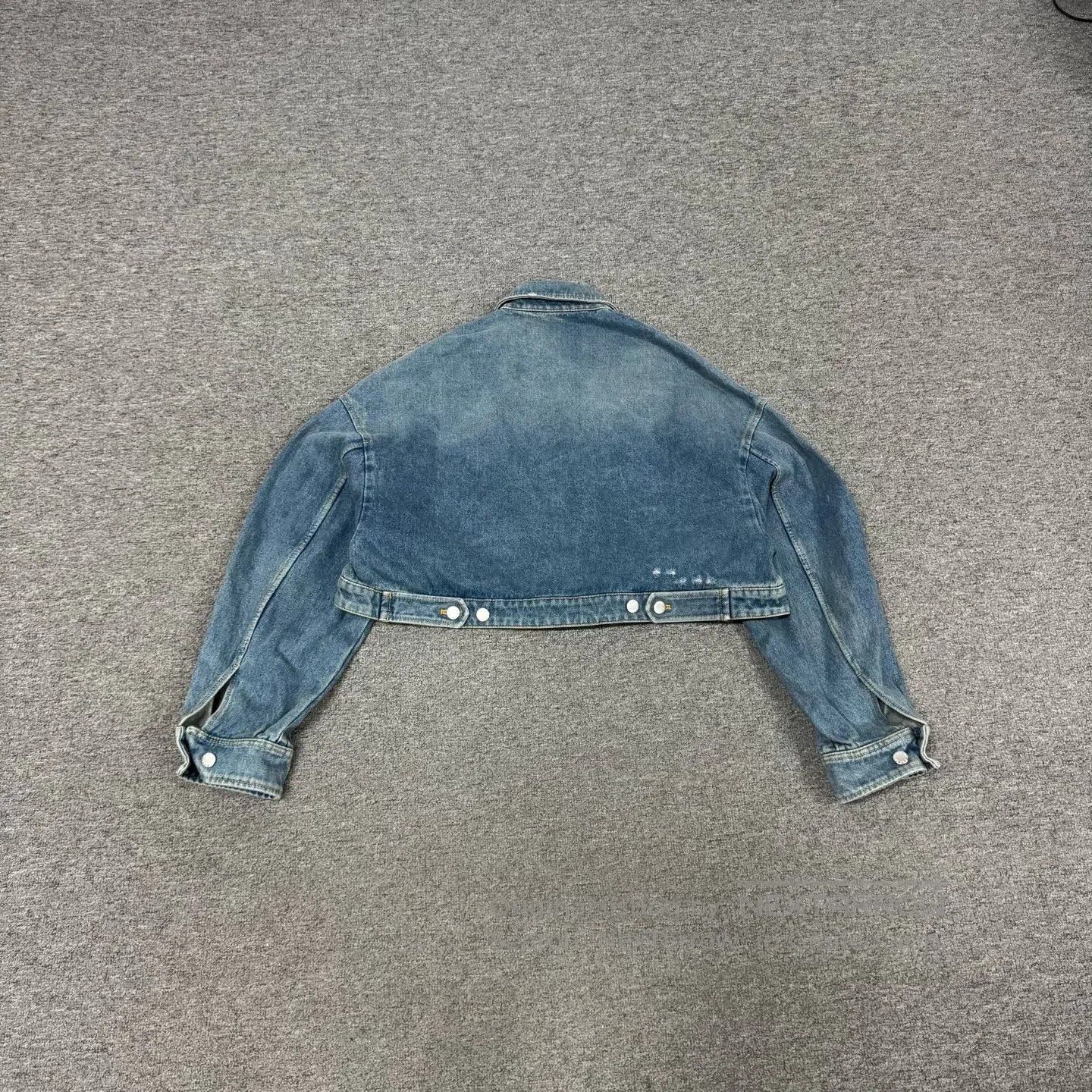 Prada Prada Delta-shaped blue washed-aged short zipper denim jac Size US XS / EU 42 / 0 - 2 Thumbnail