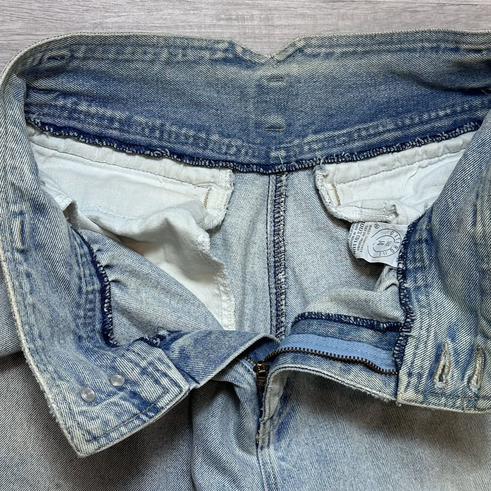 Jean × Vintage VTG GITANO Pleated High Rise Tapered Distressed Jeans Sz 14 Size 28" / US 6 / IT 42 - 6 Thumbnail