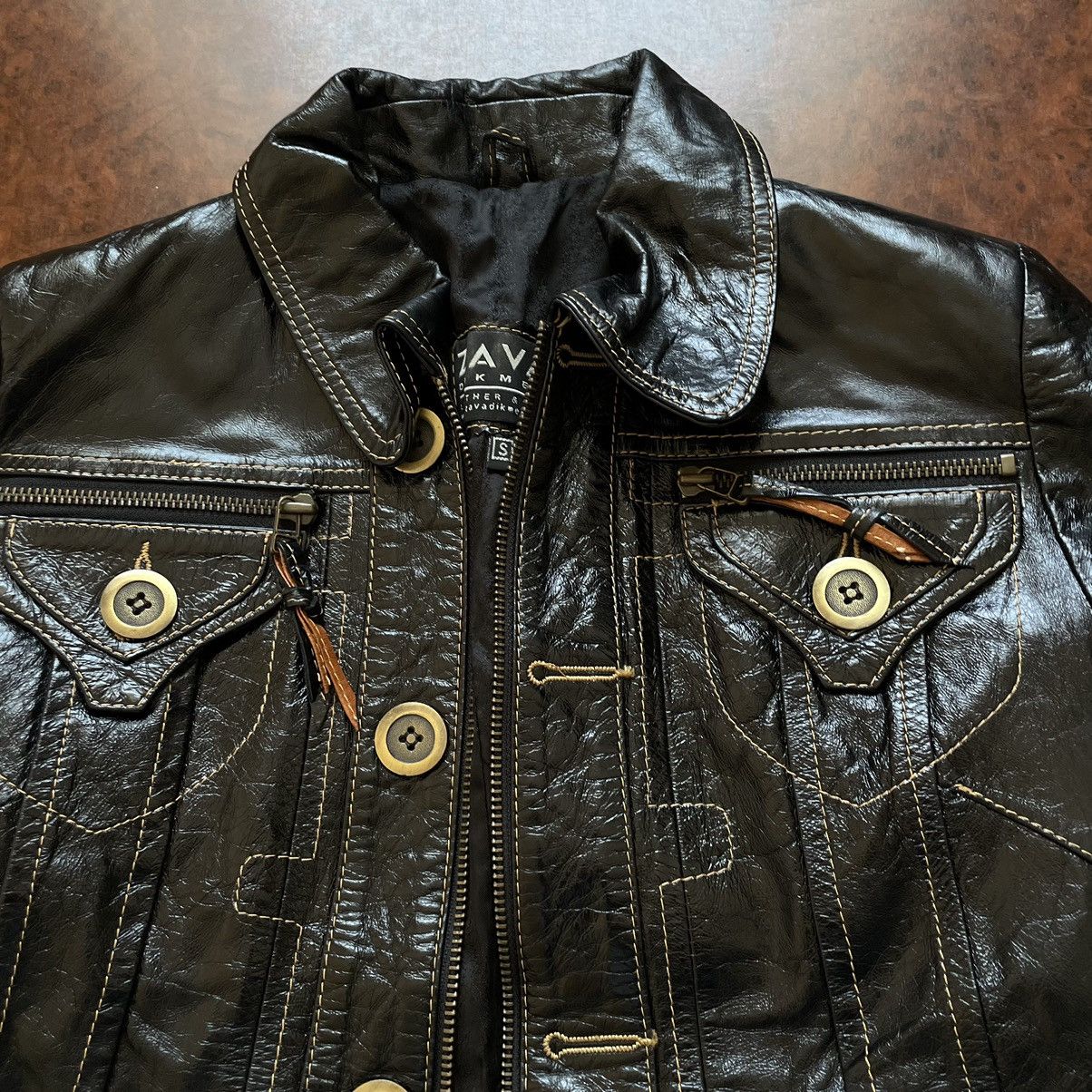 If Six Was Nine × Japanese Brand Bomber 90s black blazer jacket old aztec navajo Size S / US 4 / IT 40 - 3 Thumbnail