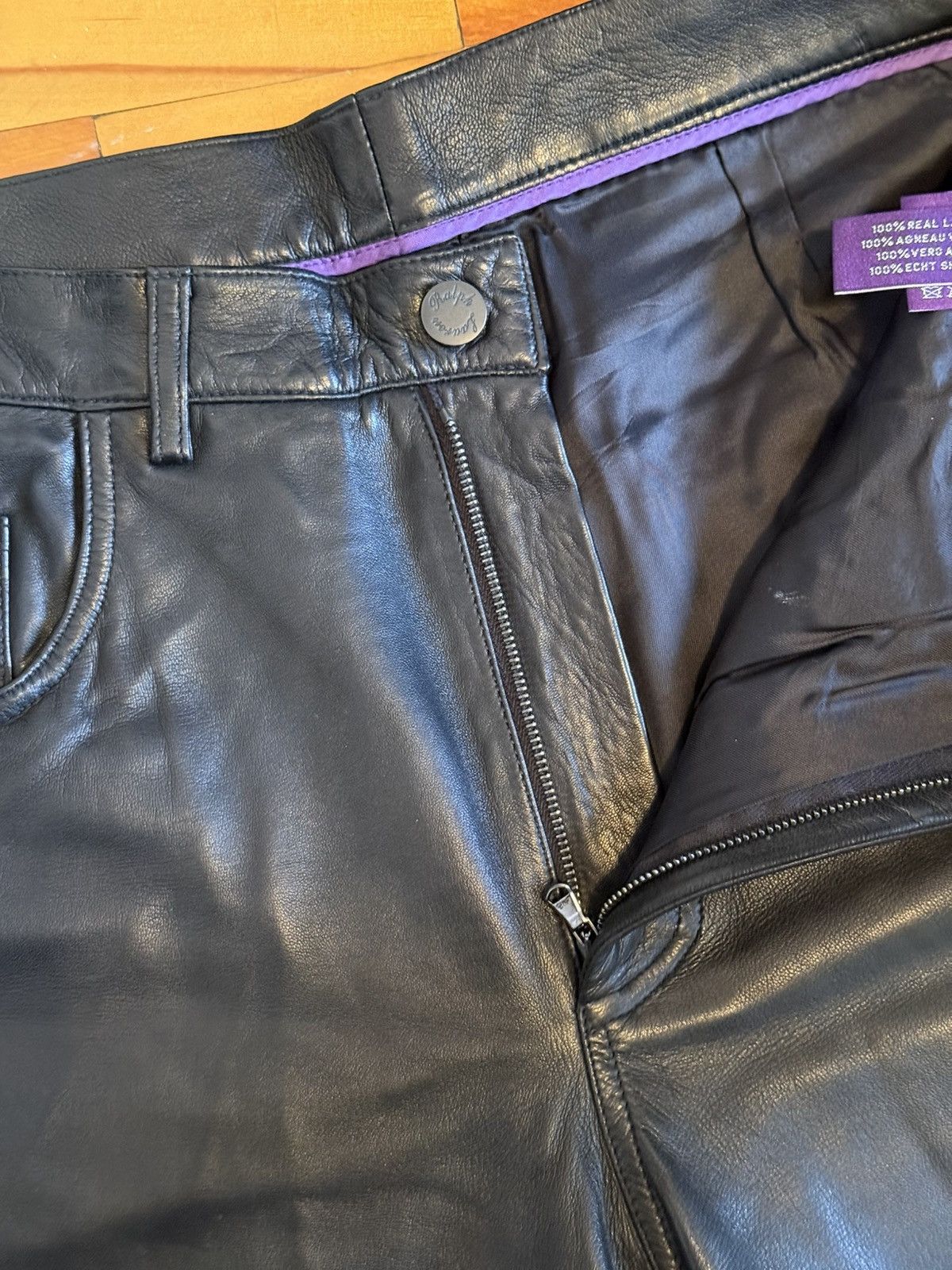 Ralph Lauren Purple Label Ralph Lauren Purple Label Leather Pants Jeans Size 32 Size US 32 / EU 48 - 4 Thumbnail