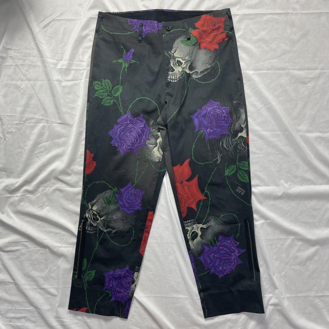 Yohji Yamamoto black scandal yohji yamamoto 18ss skull rose slacks Size US 44 / EU 60 - 2 Thumbnail
