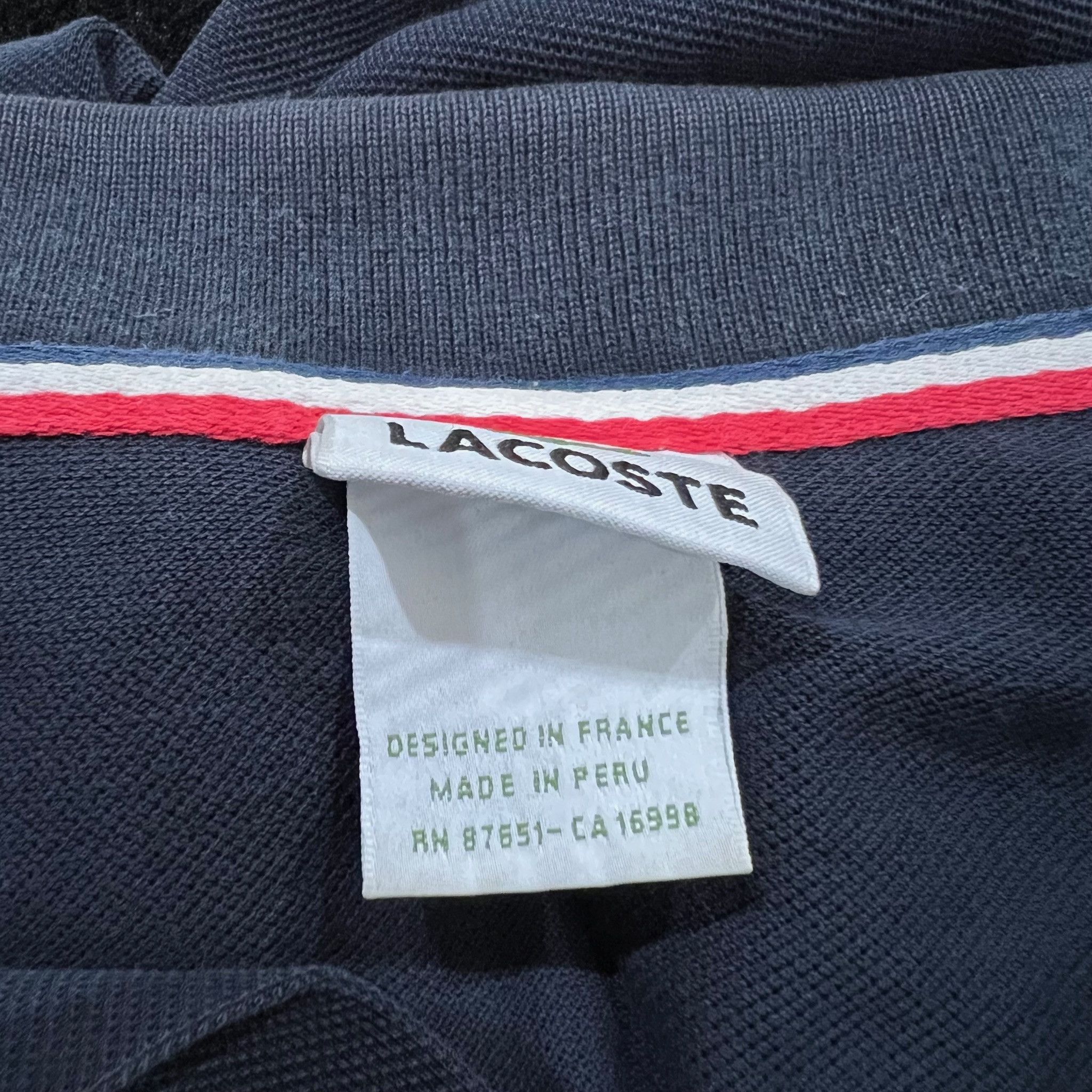 Lacoste Dark Blue France Flag Logo Colorway Polo Shirt