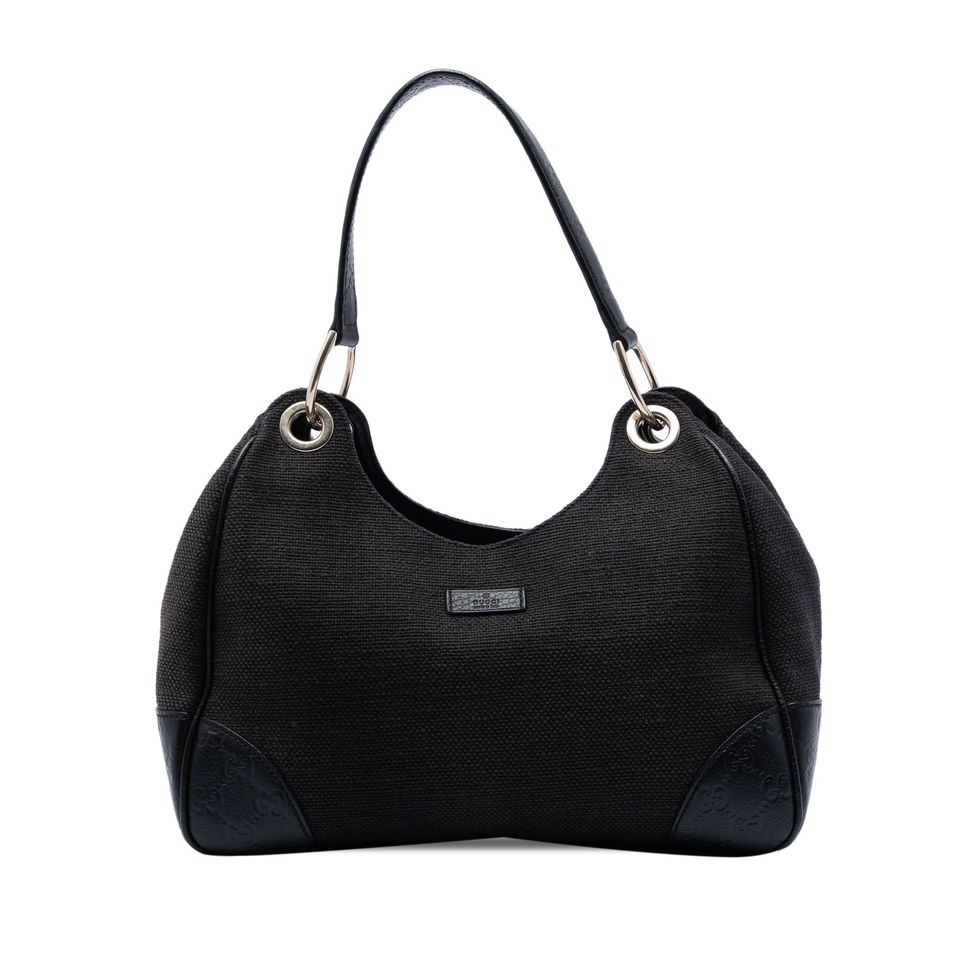 Guccissima Trimmed Canvas Colbert Shoulder Bag
